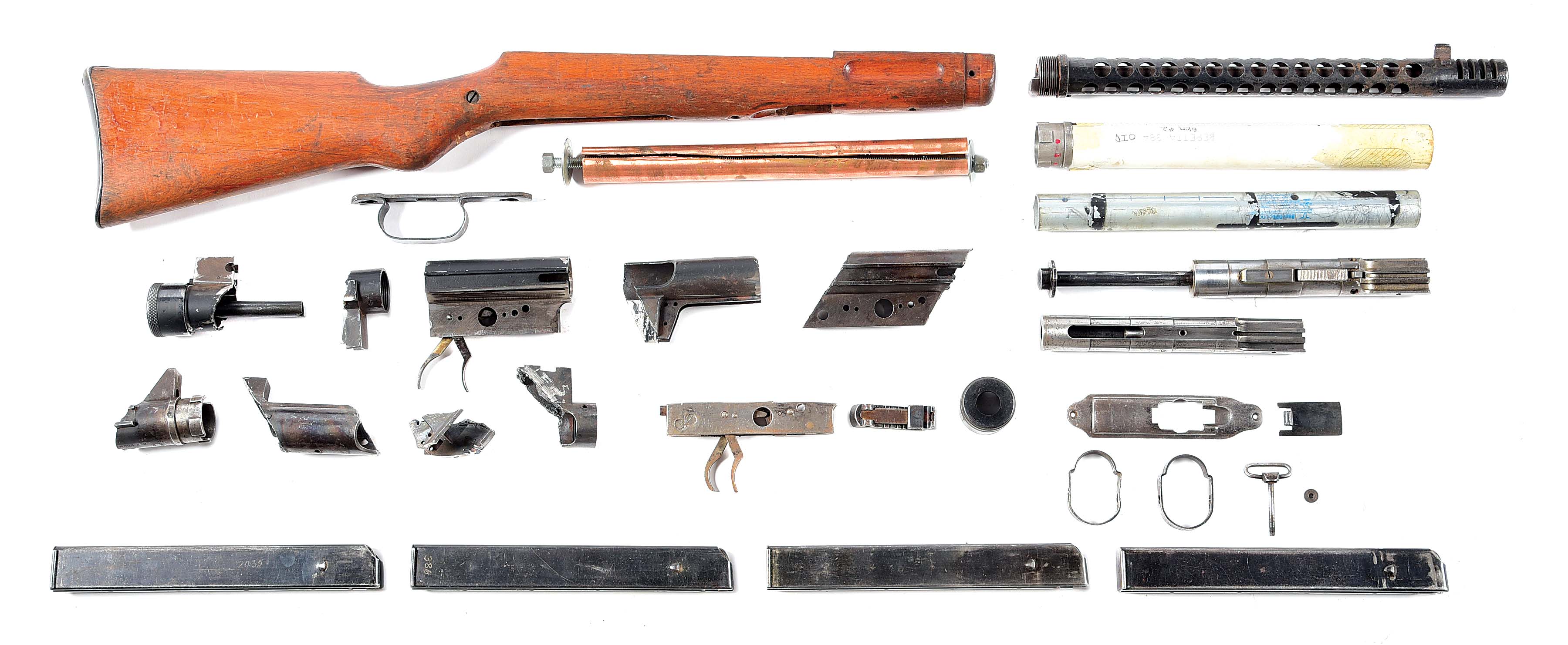 Lot Detail BERETTA 38A MACHINE GUN PARTS KIT WITH 80 RECEIVER TUBE