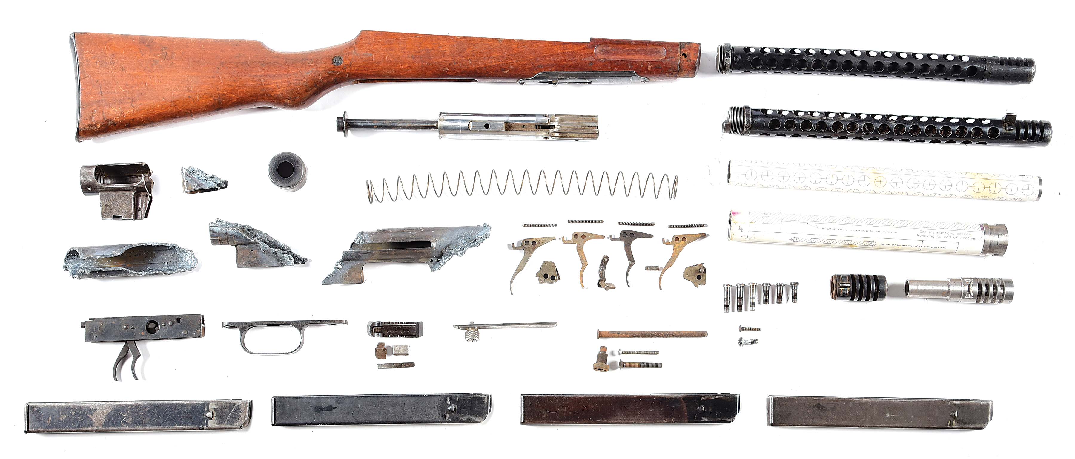 Lot Detail BERETTA 38A MACHINE GUN PARTS LOT WITH 80 RECEIVER AND 4