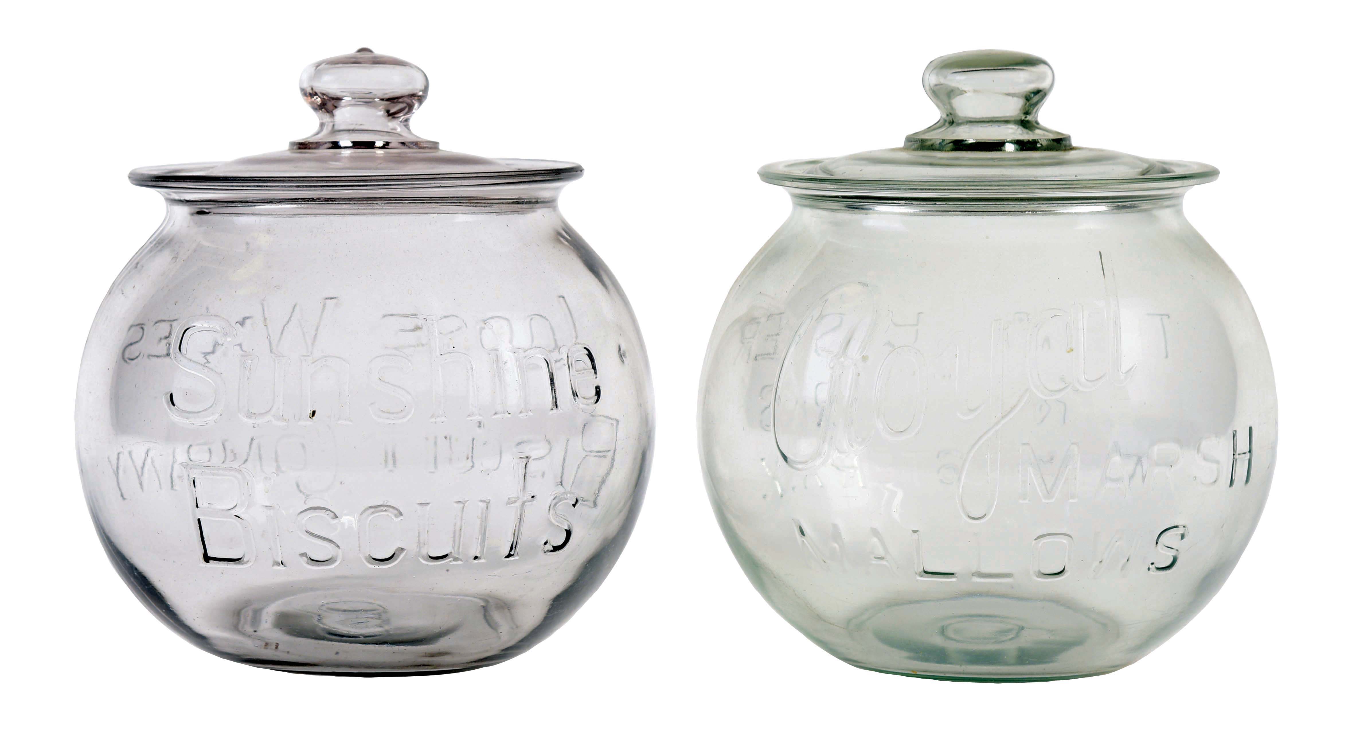 Lot Detail LOT OF 2 COUNTRY STORE DISPLAY JARS.