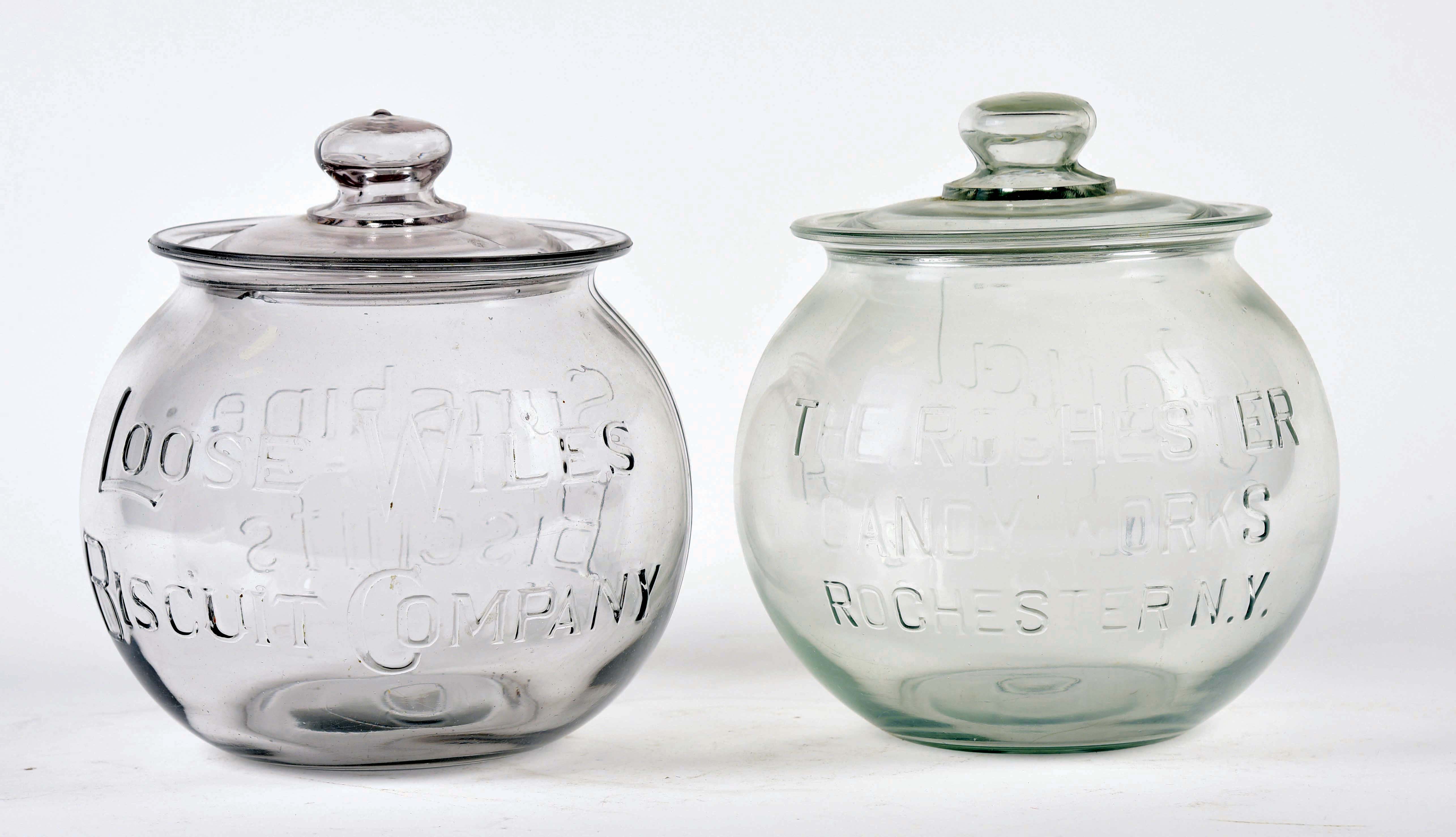 Lot Detail LOT OF 2 COUNTRY STORE DISPLAY JARS.