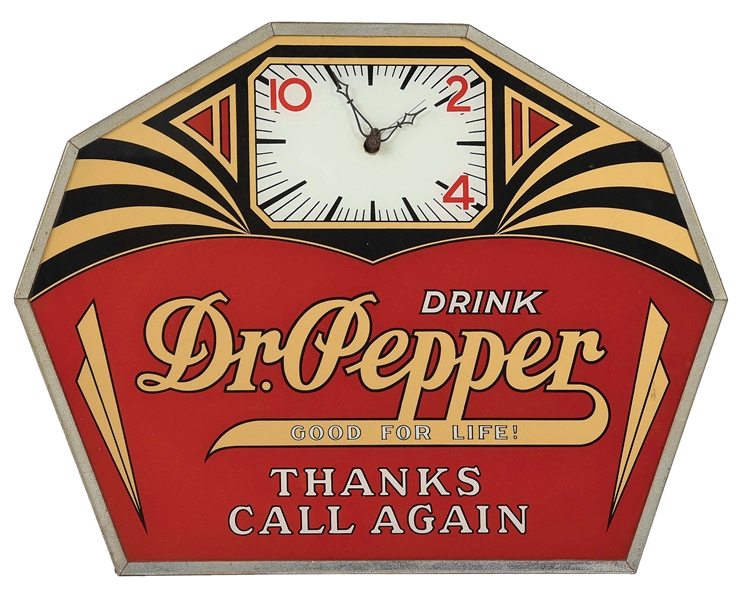 Lot Detail WONDERFUL AND EXTREMELY RARE DR PEPPER ADVERTISING CLOCK.