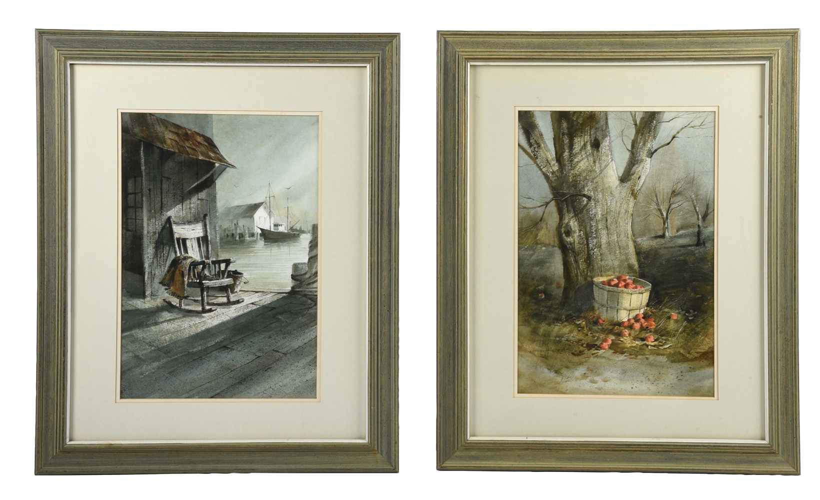 Lot Detail BJORKLAND (NEW JERSEY, CONTEMPORARY). TWO WATERCOLORS.