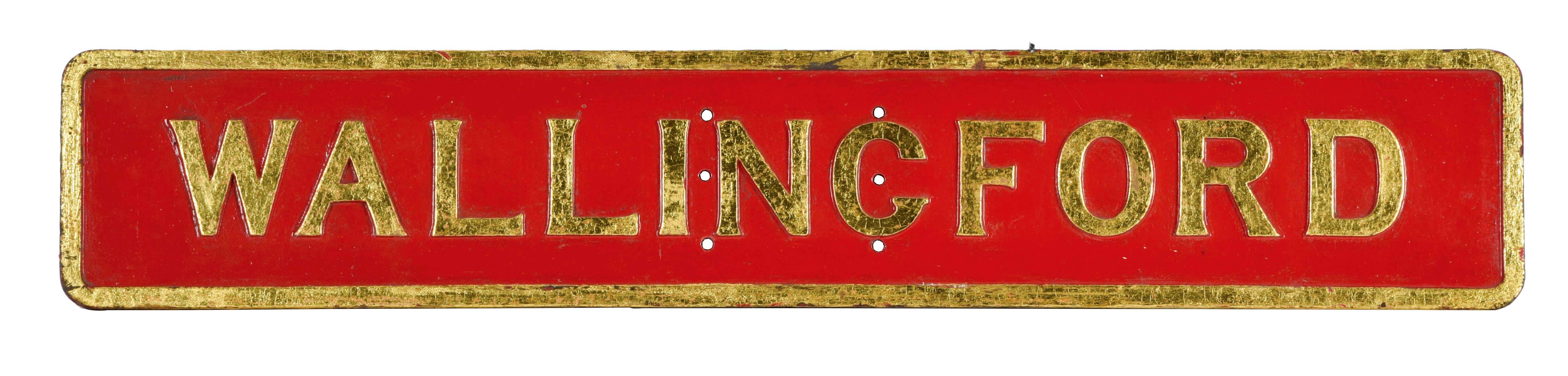 Lot Detail PRR "WALLINGFORD" PLATFORM SIGN.