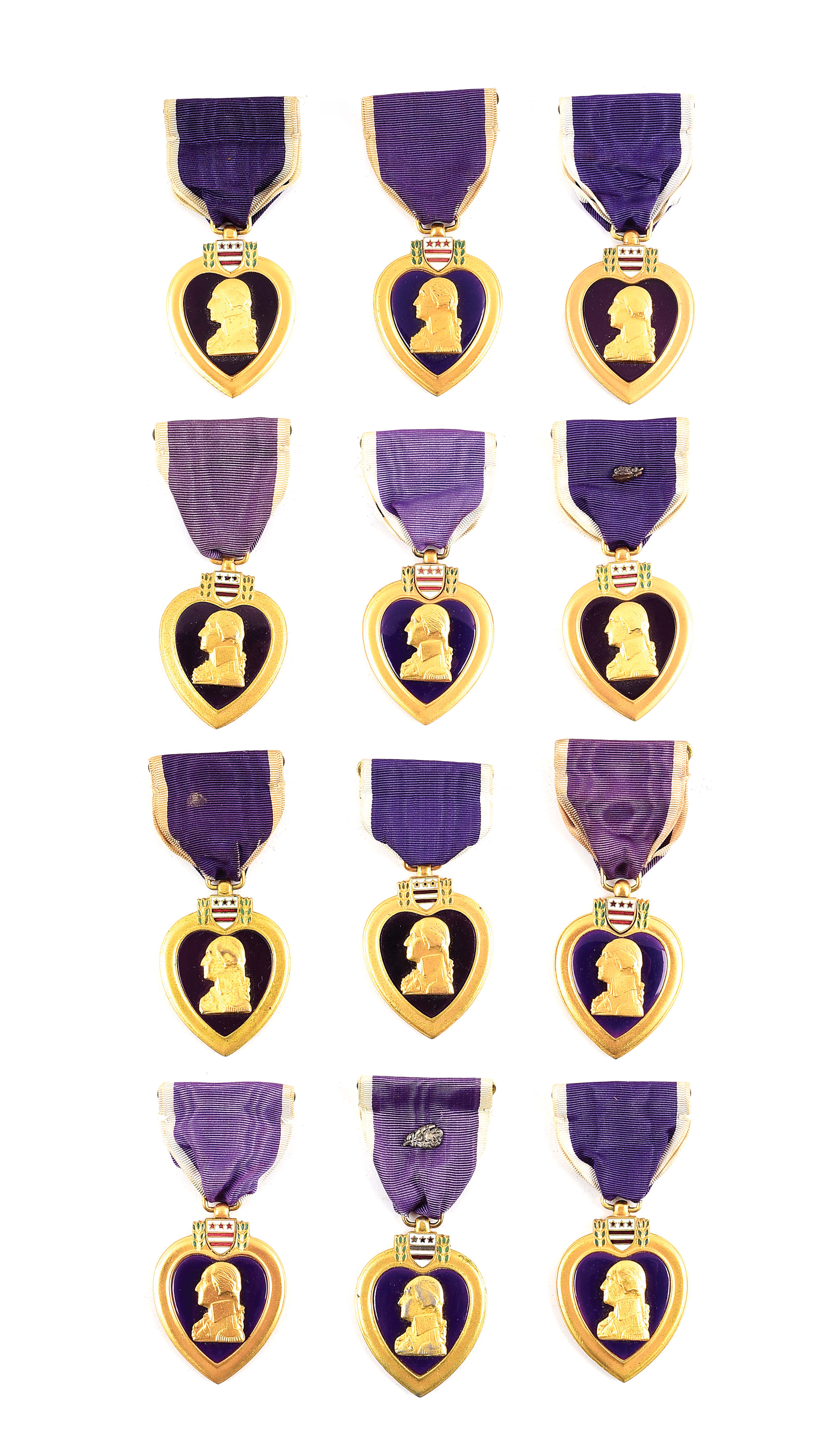 Lot Detail LOT OF 12 US WWII UNENGRAVED PURPLE HEART MEDALS
