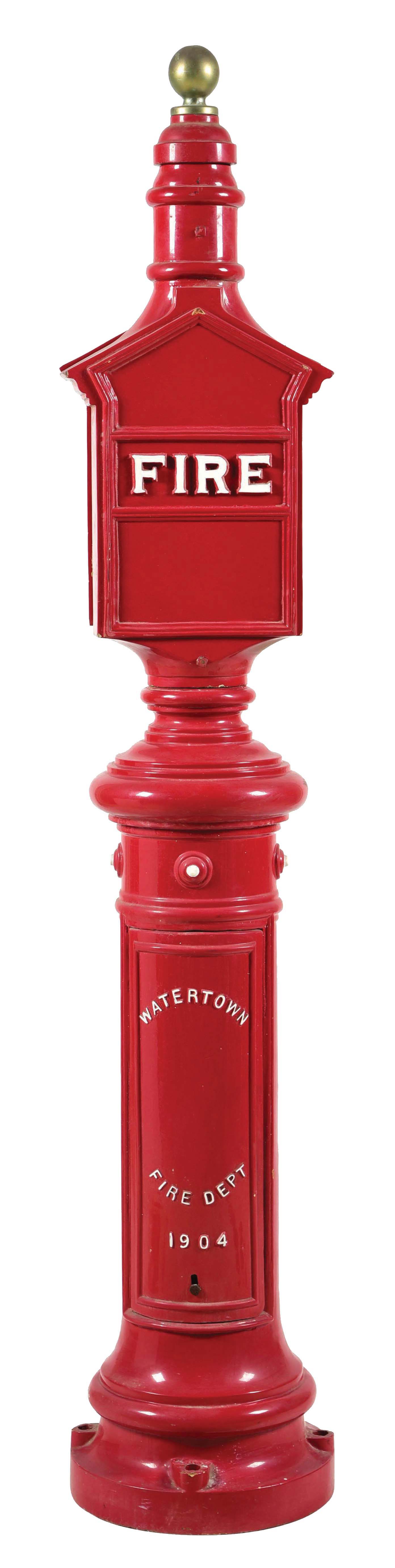 Lot Detail GAMEWELL CAST IRON FIRE ALARM BOX MOUNTED ON ORNATE CASTED