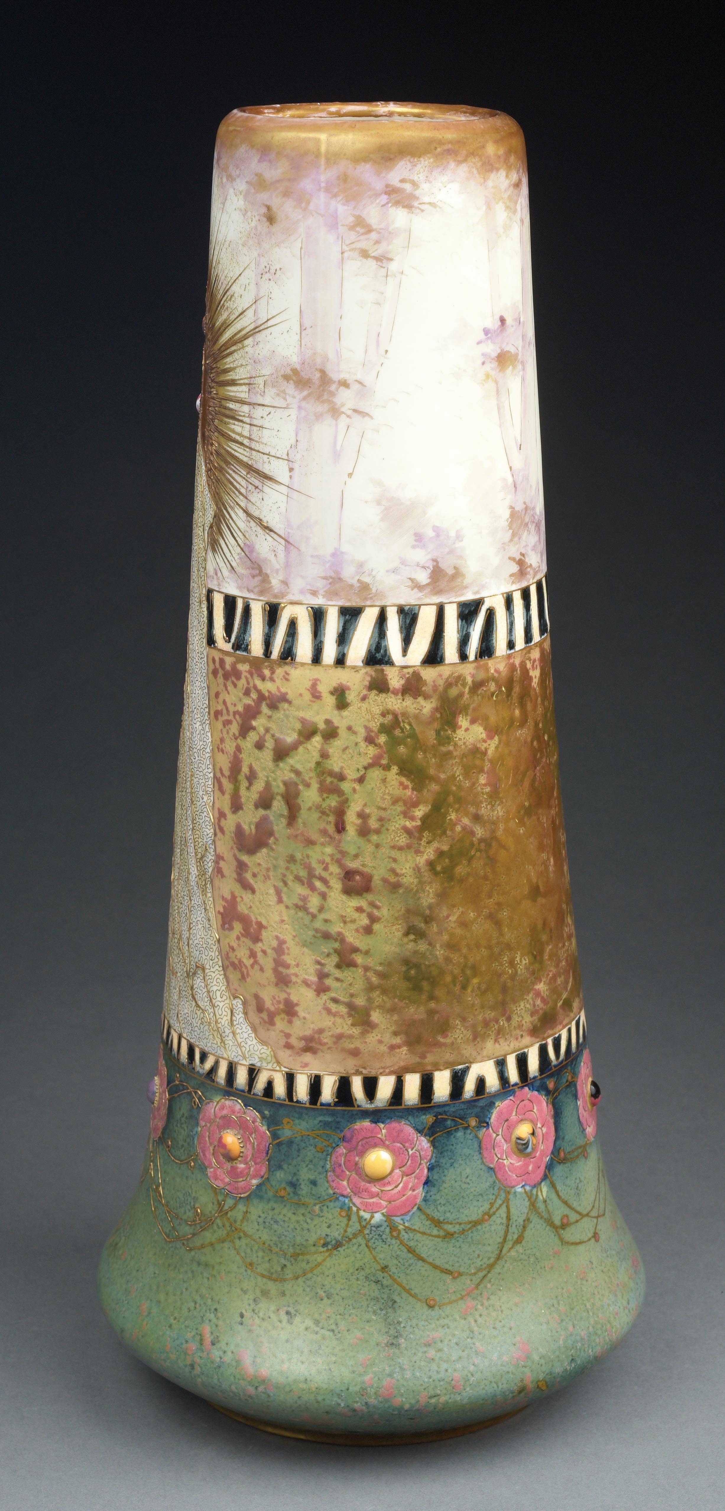 Lot Detail AMPHORA MONUMENTAL VEILED LADY VASE.