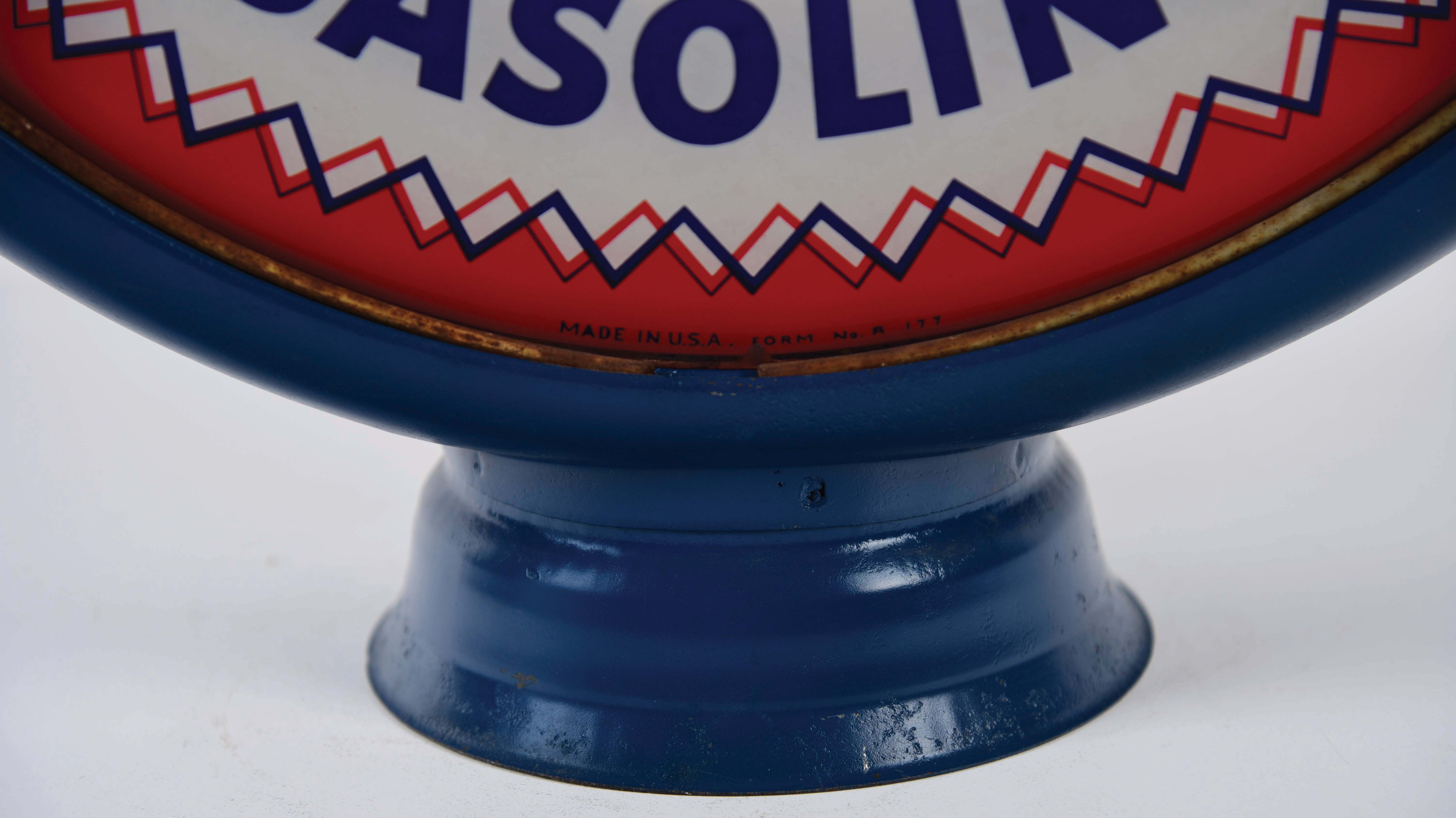 Lot Detail STANDARD'S SUPREME GASOLINE W/ETHYL COMPLETE 15" GLOBE ON