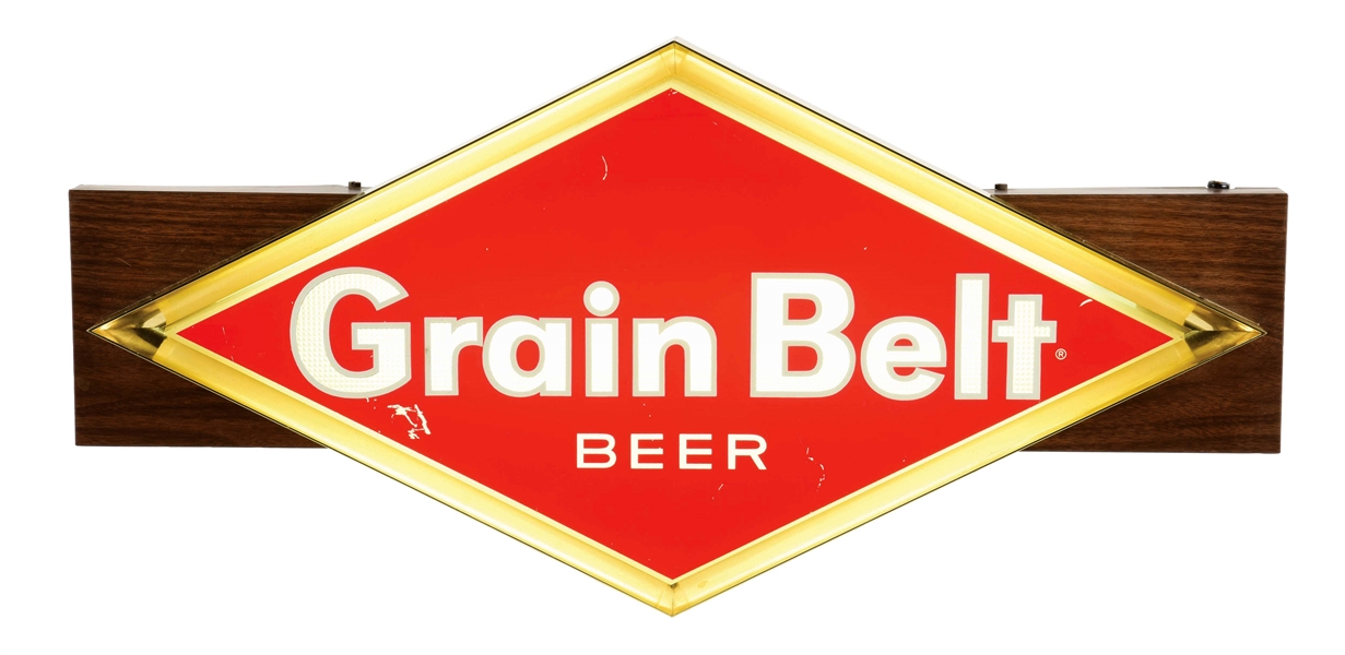 Lot Detail GRAIN BELT BEER LIGHTUP HANGING SIGN.