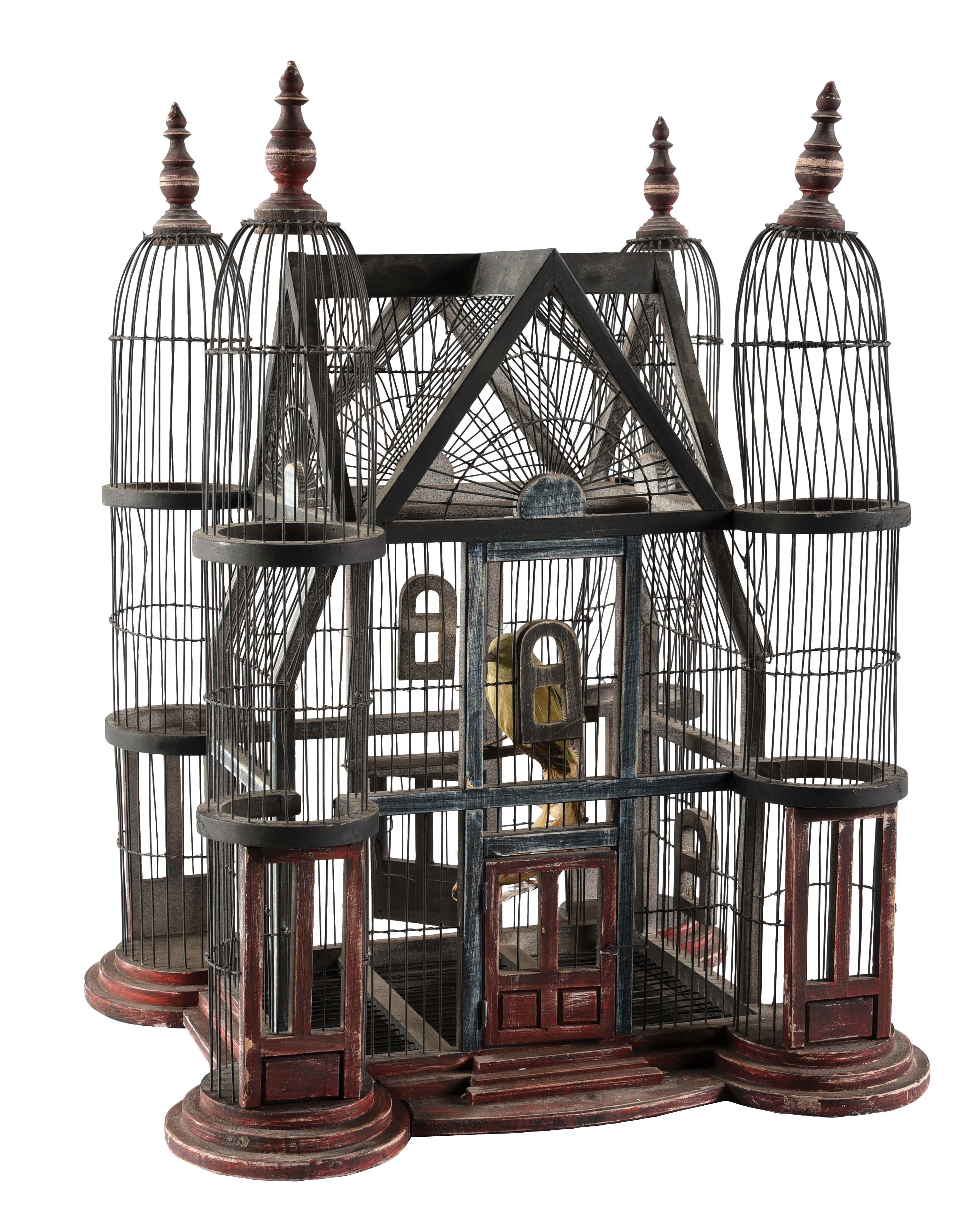 Lot Detail LARGE DECORATIVE BIRDCAGE.
