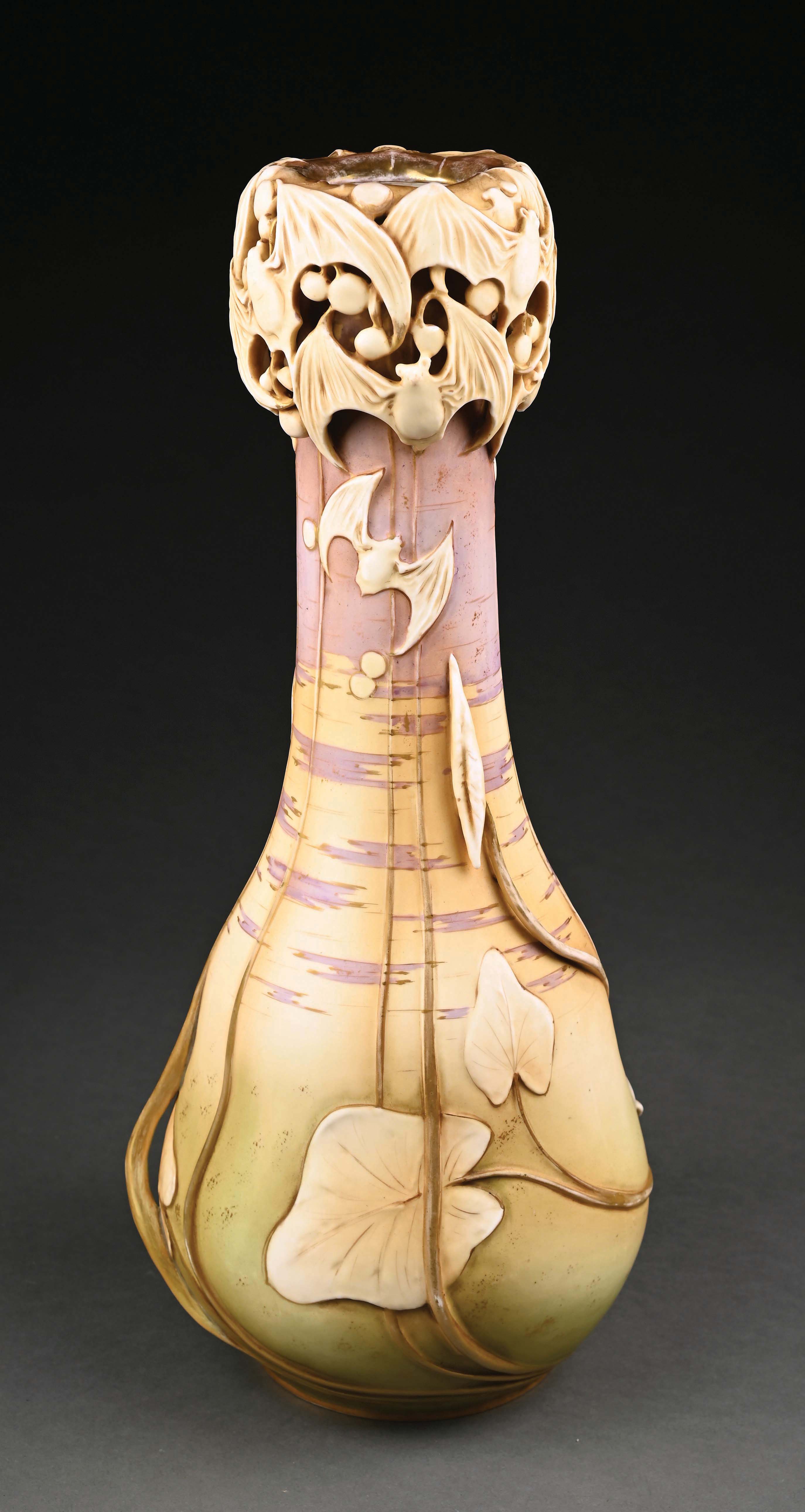 Lot Detail AMPHORA BERRY BAT VASE.