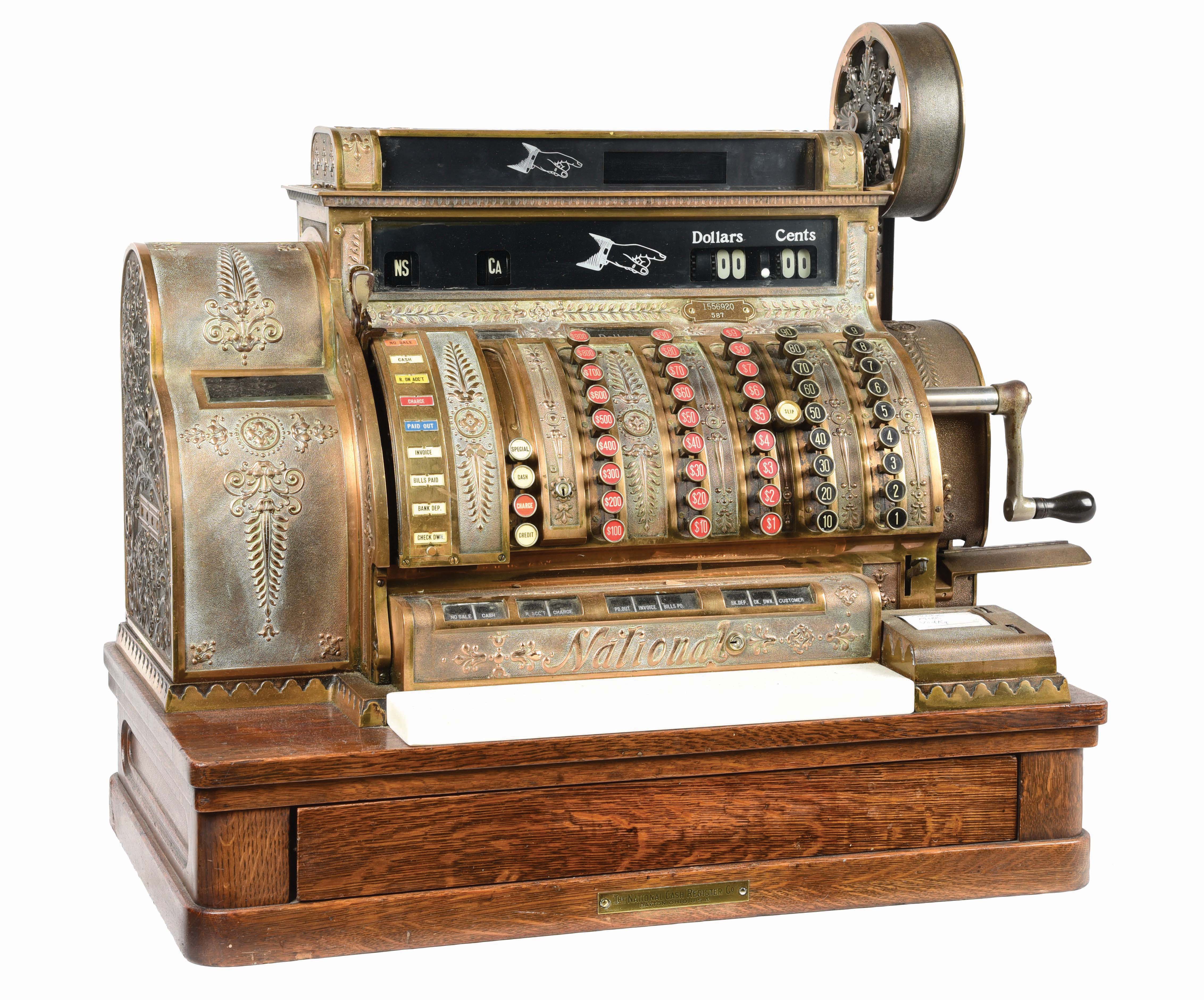 Lot Detail NATIONAL CASH REGISTER MODEL 587 SERIAL NUMBER 1556920.