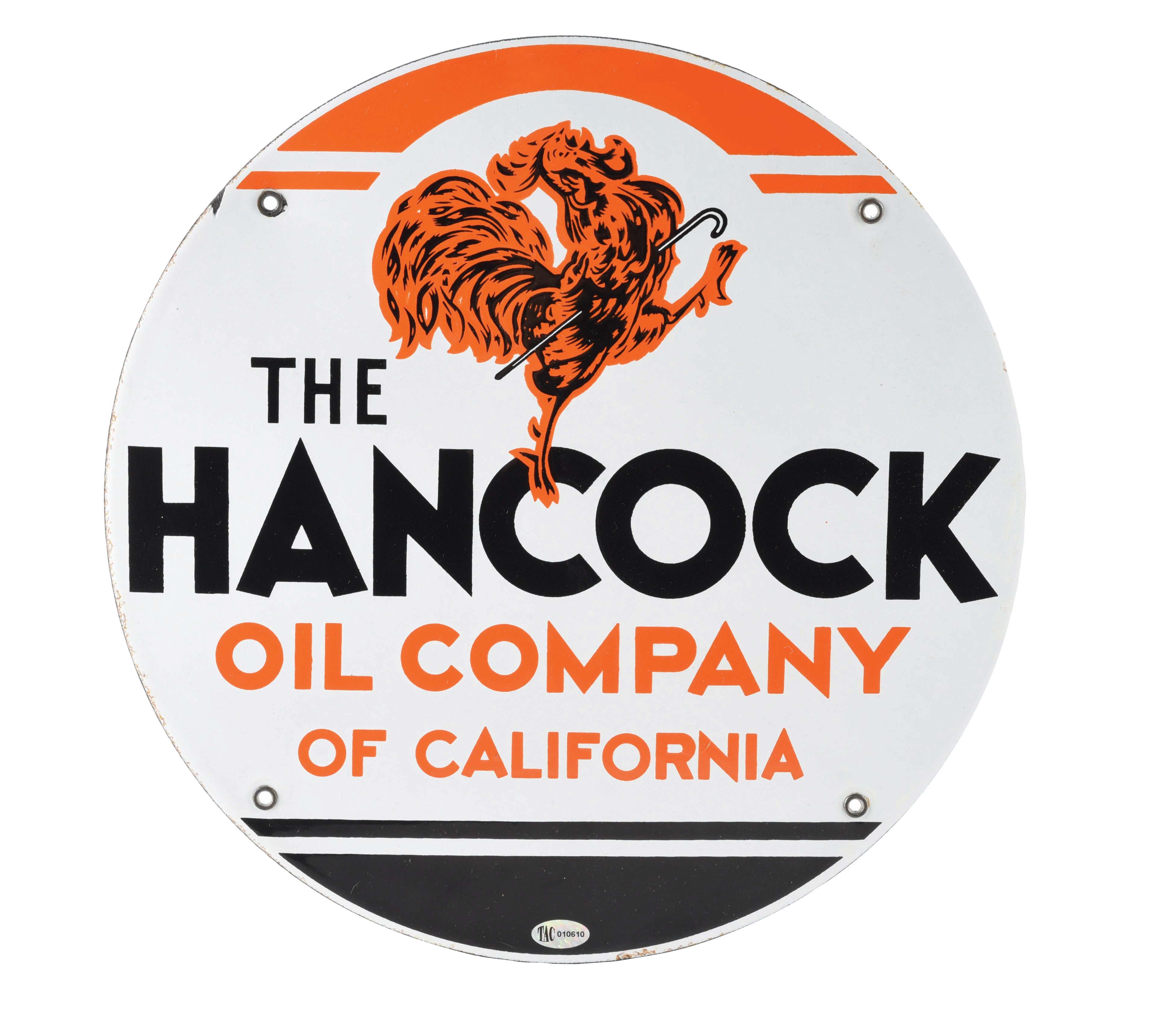 Lot Detail EXTREMELY SCARCE HANCOCK OIL COMPANY OF CALIFORNIA