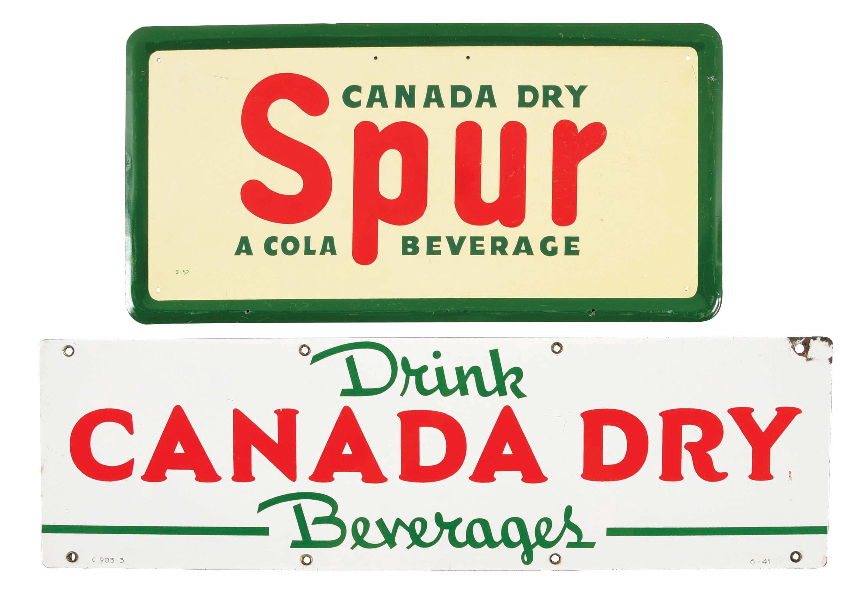 Lot Detail LOT OF 2 CANADA DRY SIGNS.
