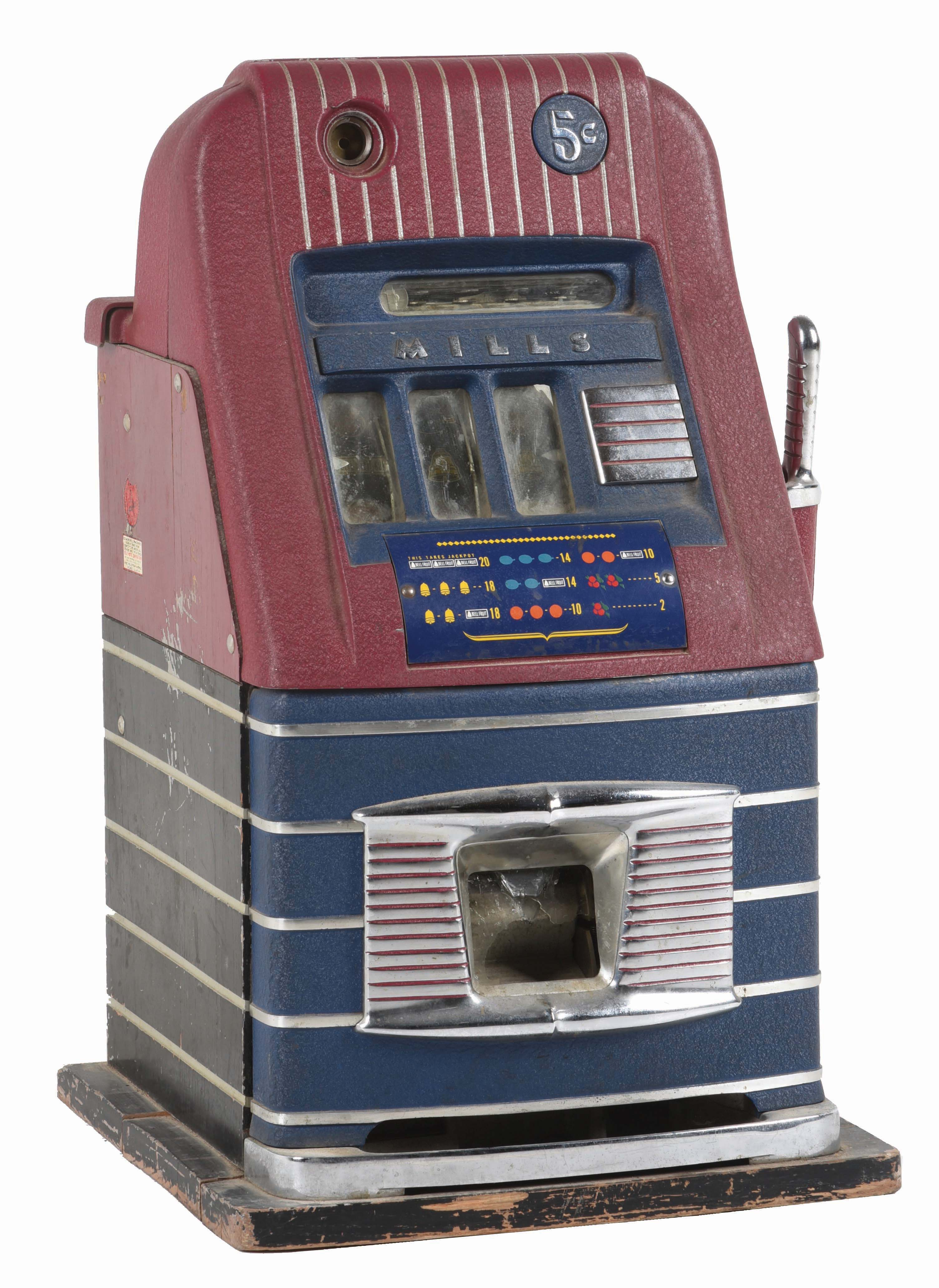 Lot Detail 5¢ MILLS BELL FRUIT HIGH TOP SLOT MACHINE.