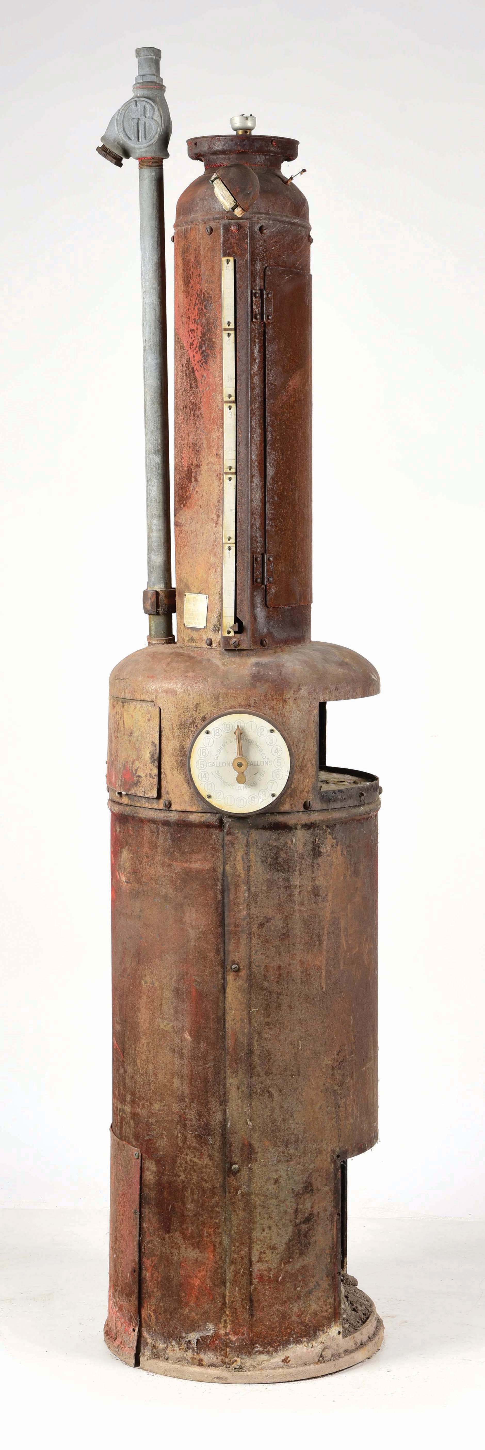 Lot Detail GILBERT & BARKER MODEL 65 GAS PUMP IN ORIGINAL CONDITION.