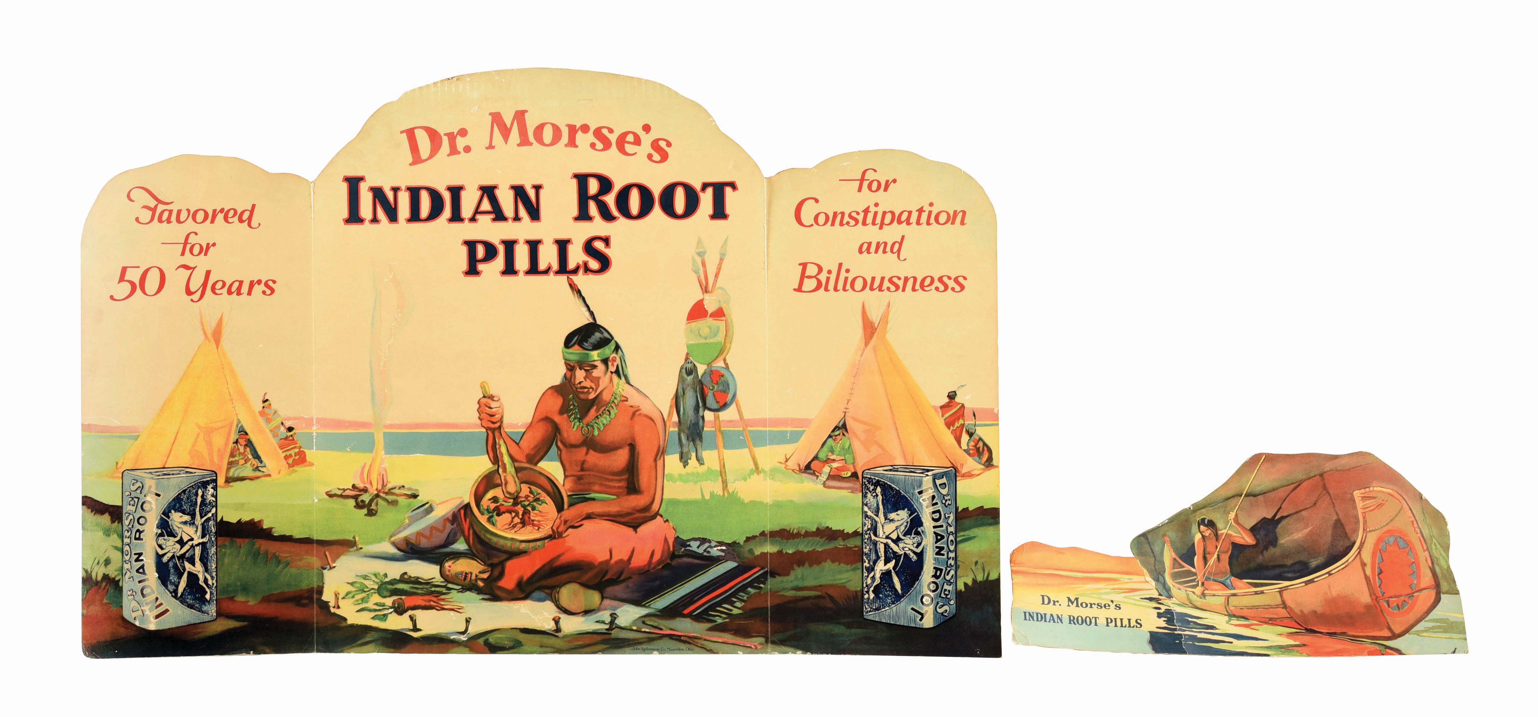 Lot Detail DR. MORSE'S INDIAN ROOT PILLS TRIFOLD WINDOW AND TABLETOP