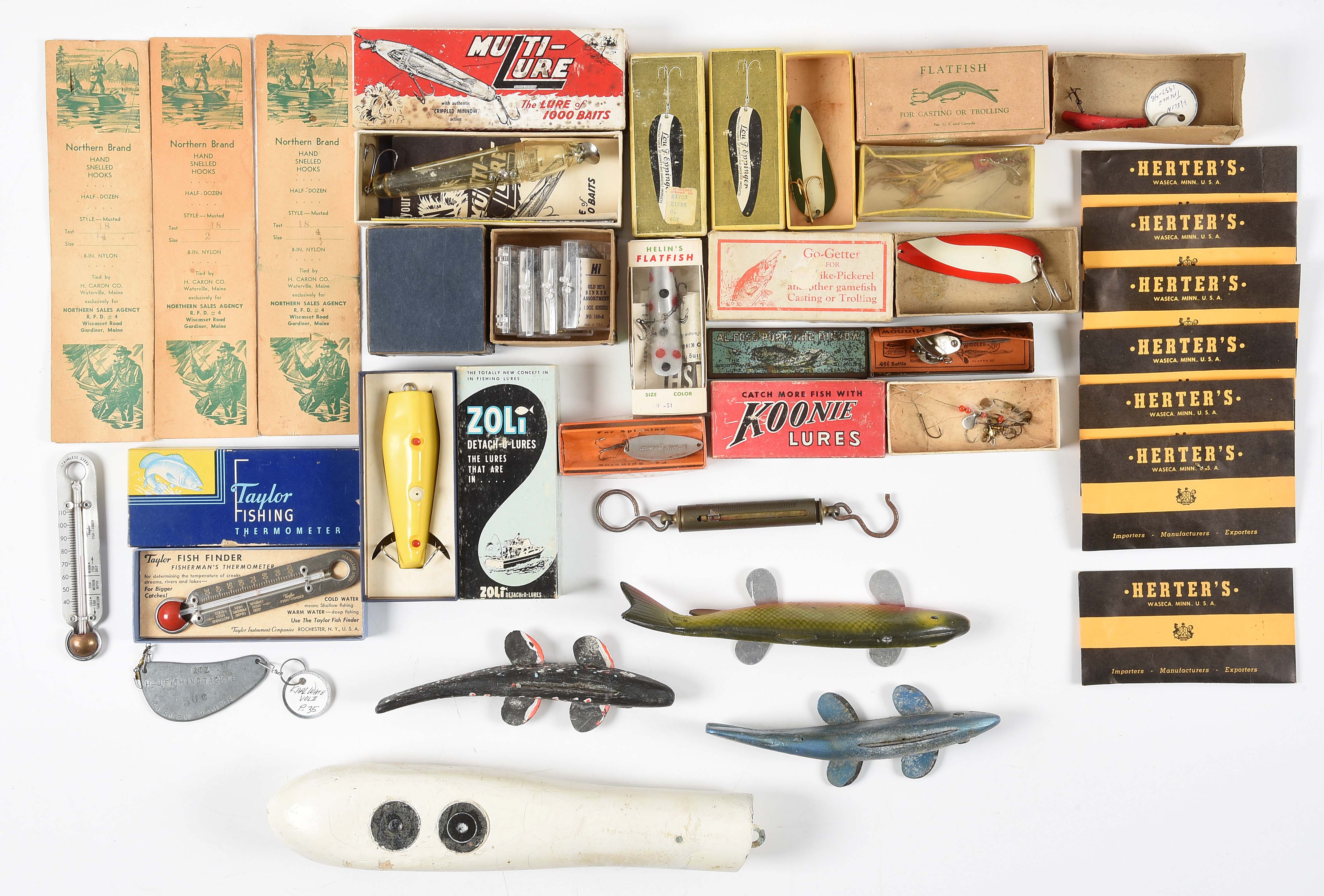 Lot Detail LARGE LOT OF FISHING DECOYS, LURES AND LURE BOXES.