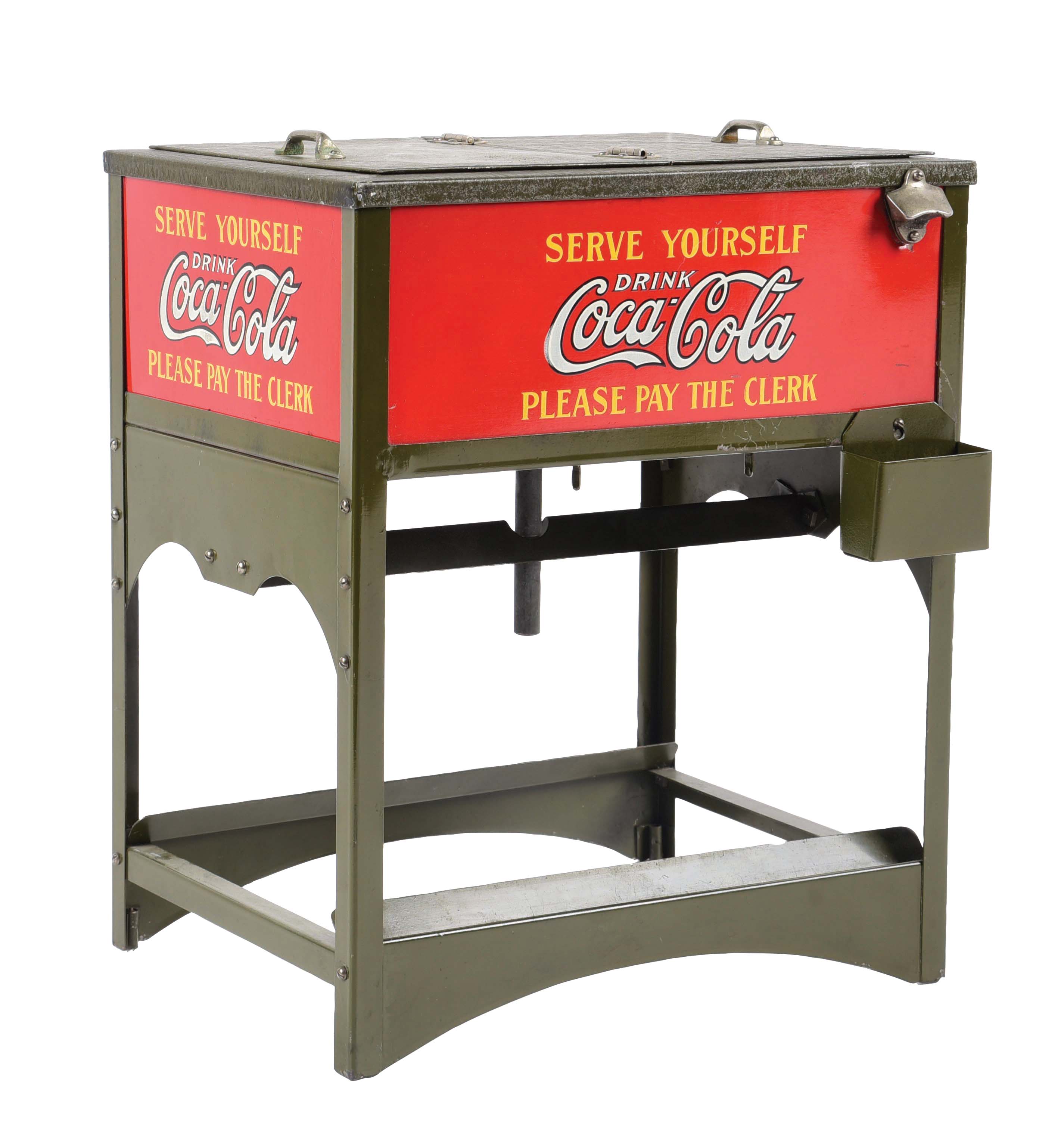 Lot Detail RARE COCA COLA GLASCOCK DOUBLE SALESMAN SAMPLE COOLER.