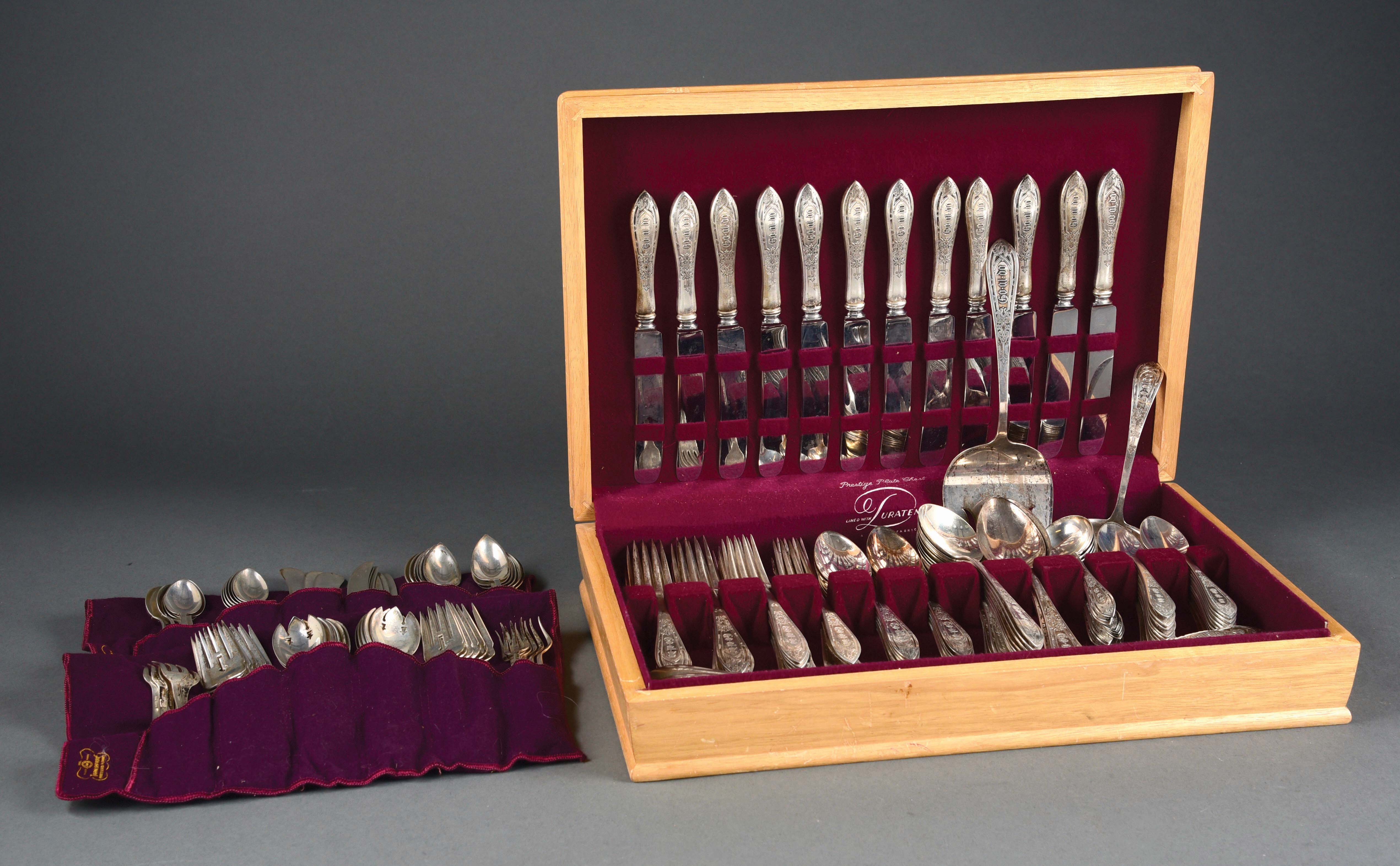 Lot Detail GERMAN STERLING SILVER FLATWARE SET W/ GUSTAV OBERLAENDER
