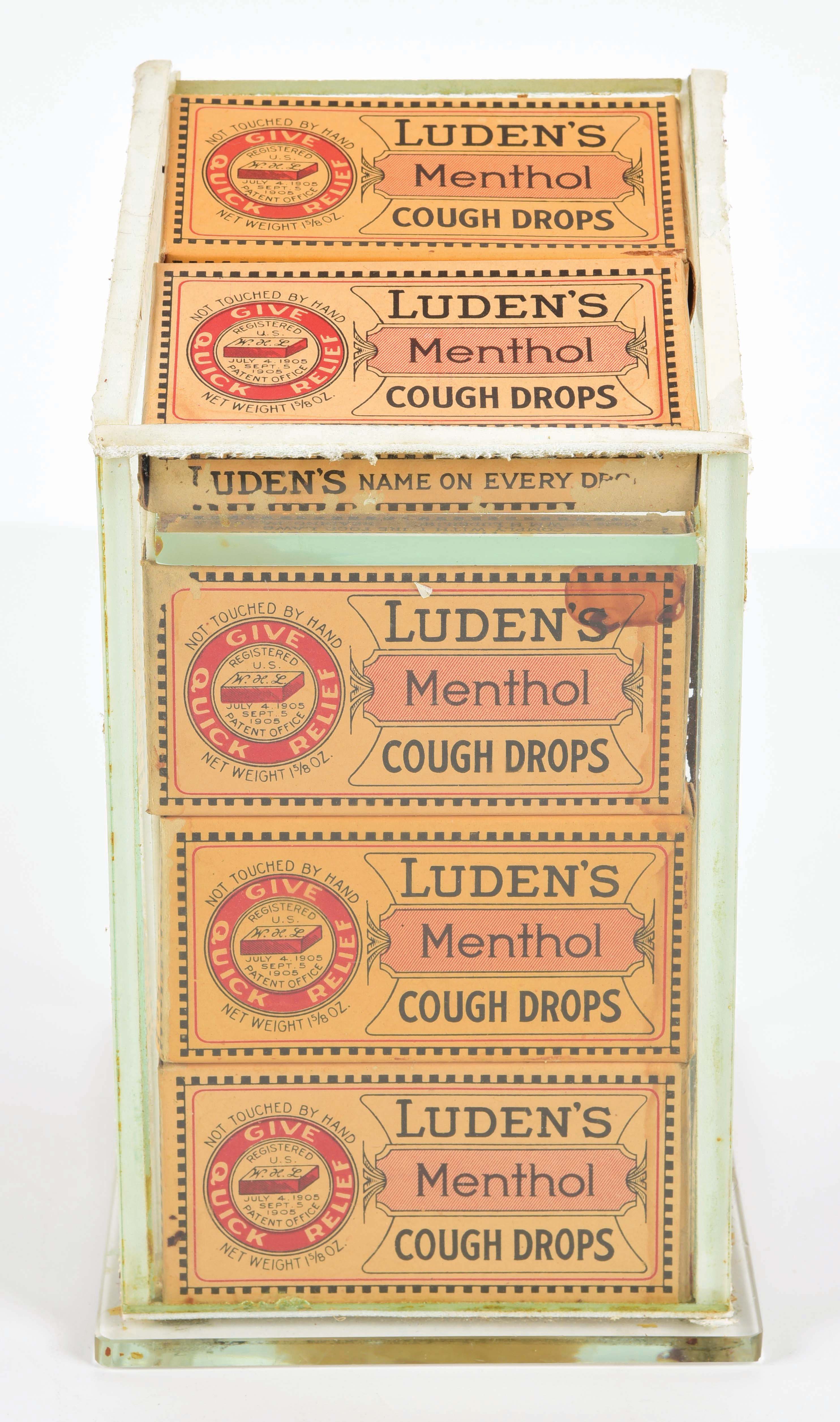 Lot Detail GLASS LUDEN'S COUGH DROP DISPLAY.