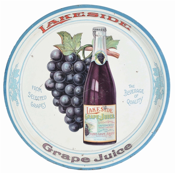 Lot Detail LAKESIDE GRAPE JUICE SERVING TRAY.