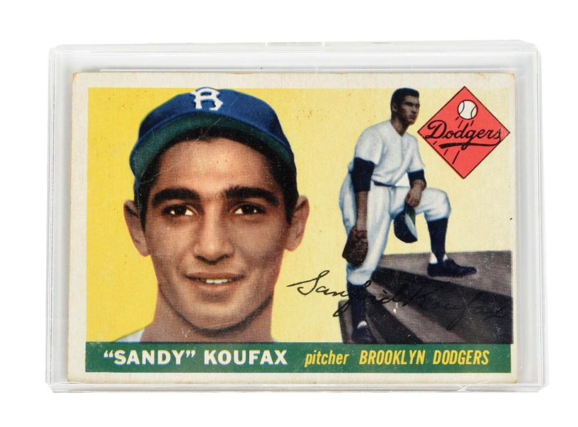 Lot Detail 1955 "SANDY" KOUFAX ROOKIE BASEBALL CARD.