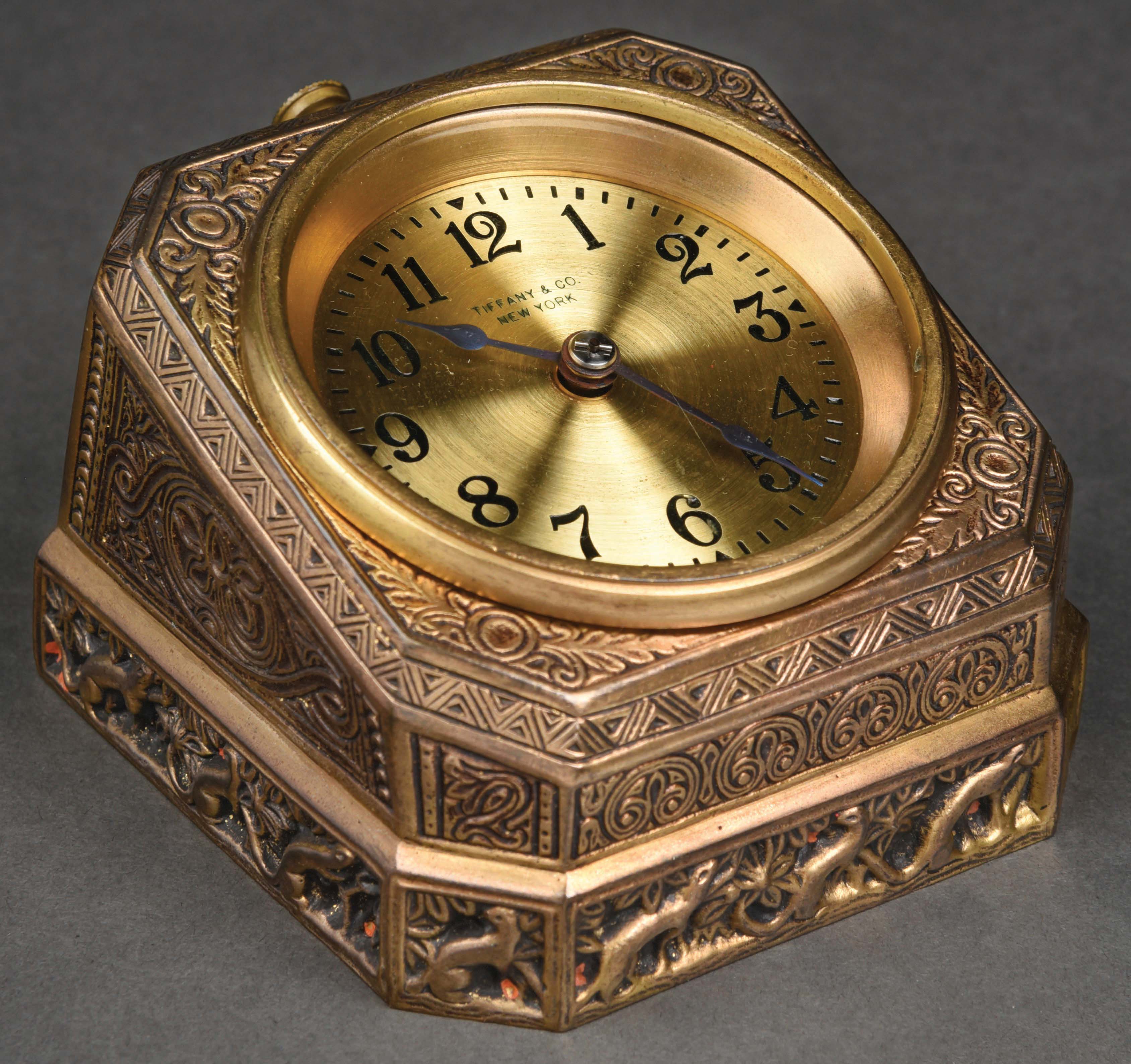 Lot Detail TIFFANY STUDIOS DESK CLOCK.