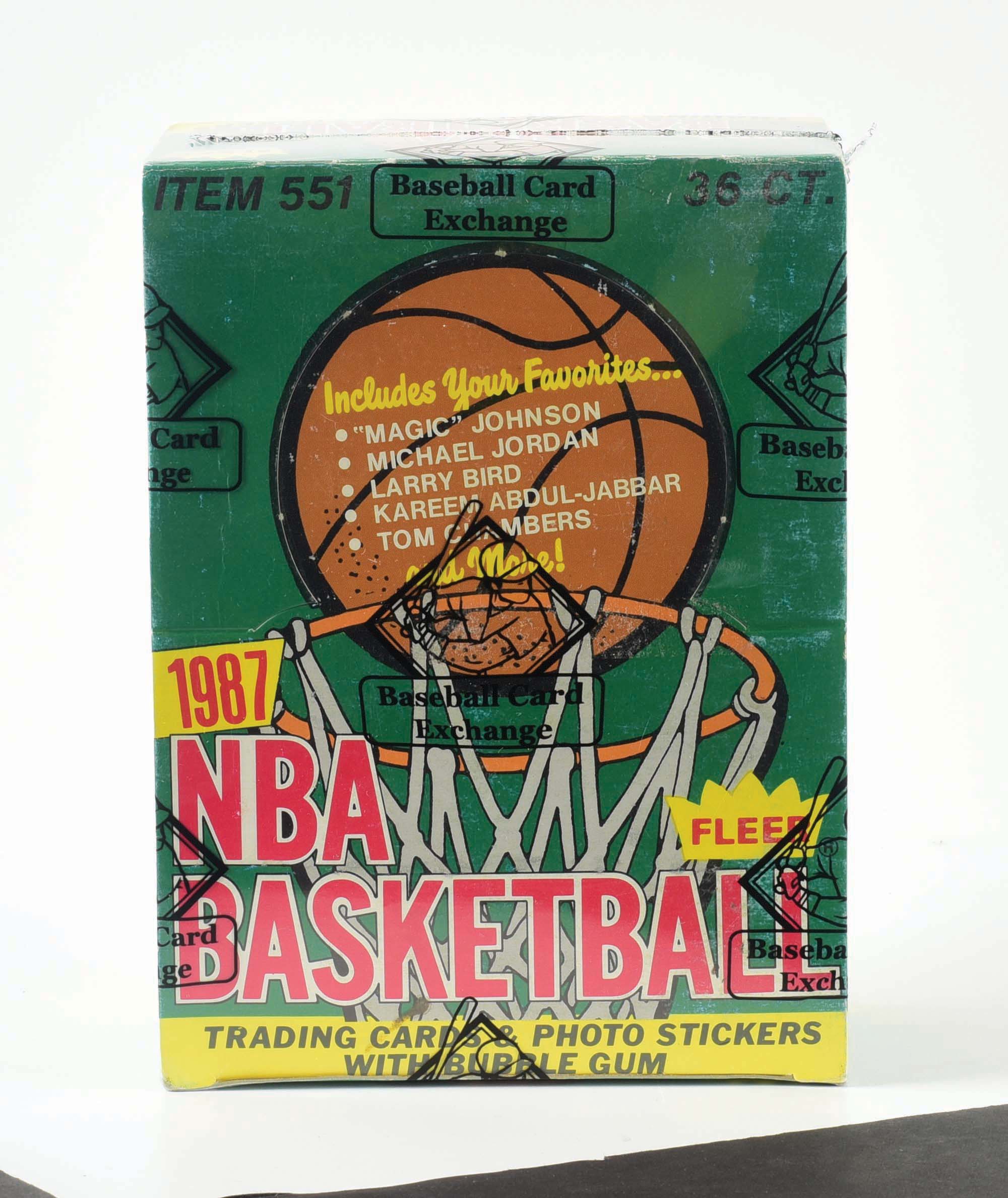 1987 FLEER BASKETBALL WAX PACK BOX 36 PACKS (BBCE). auctions