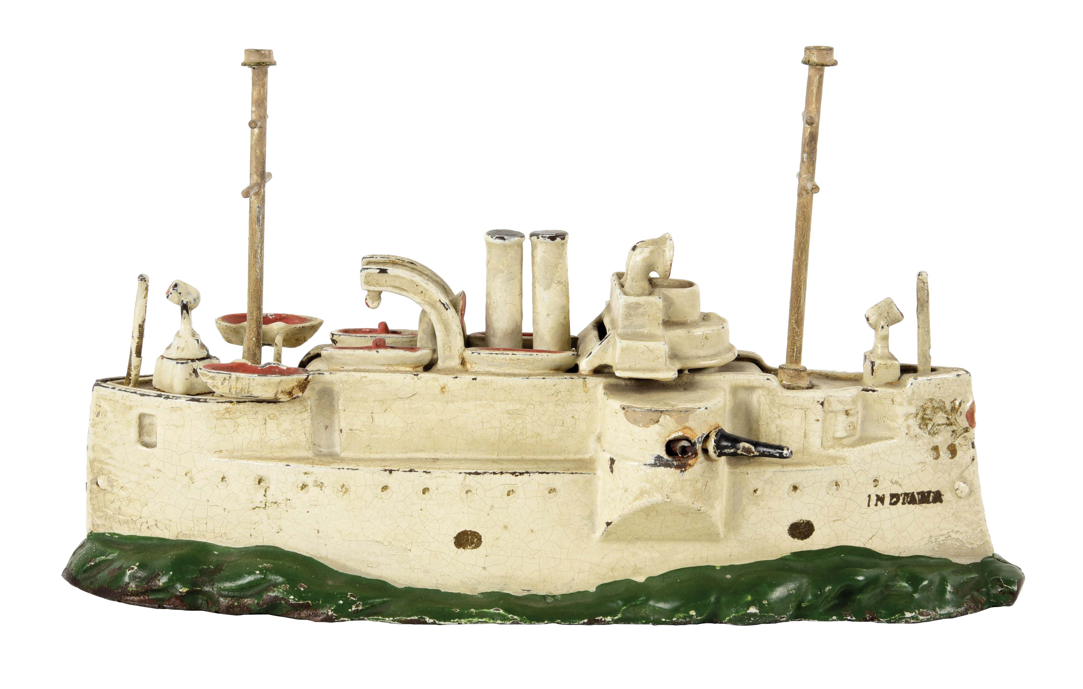 Lot Detail INDIANA CAST IRON BATTLESHIP BANK.