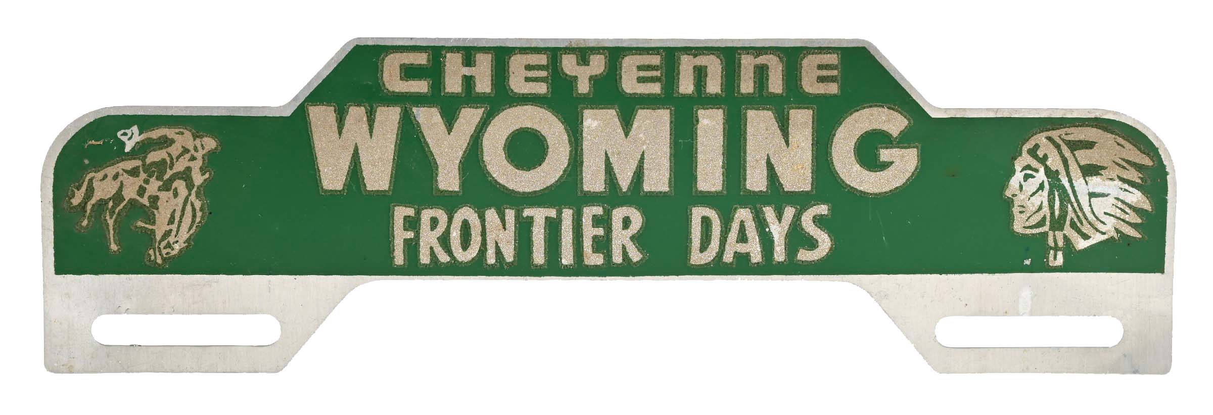 Lot Detail CHEYENNE WYOMING FRONTIER DAYS PAINTED ALUMINUM LICENSE