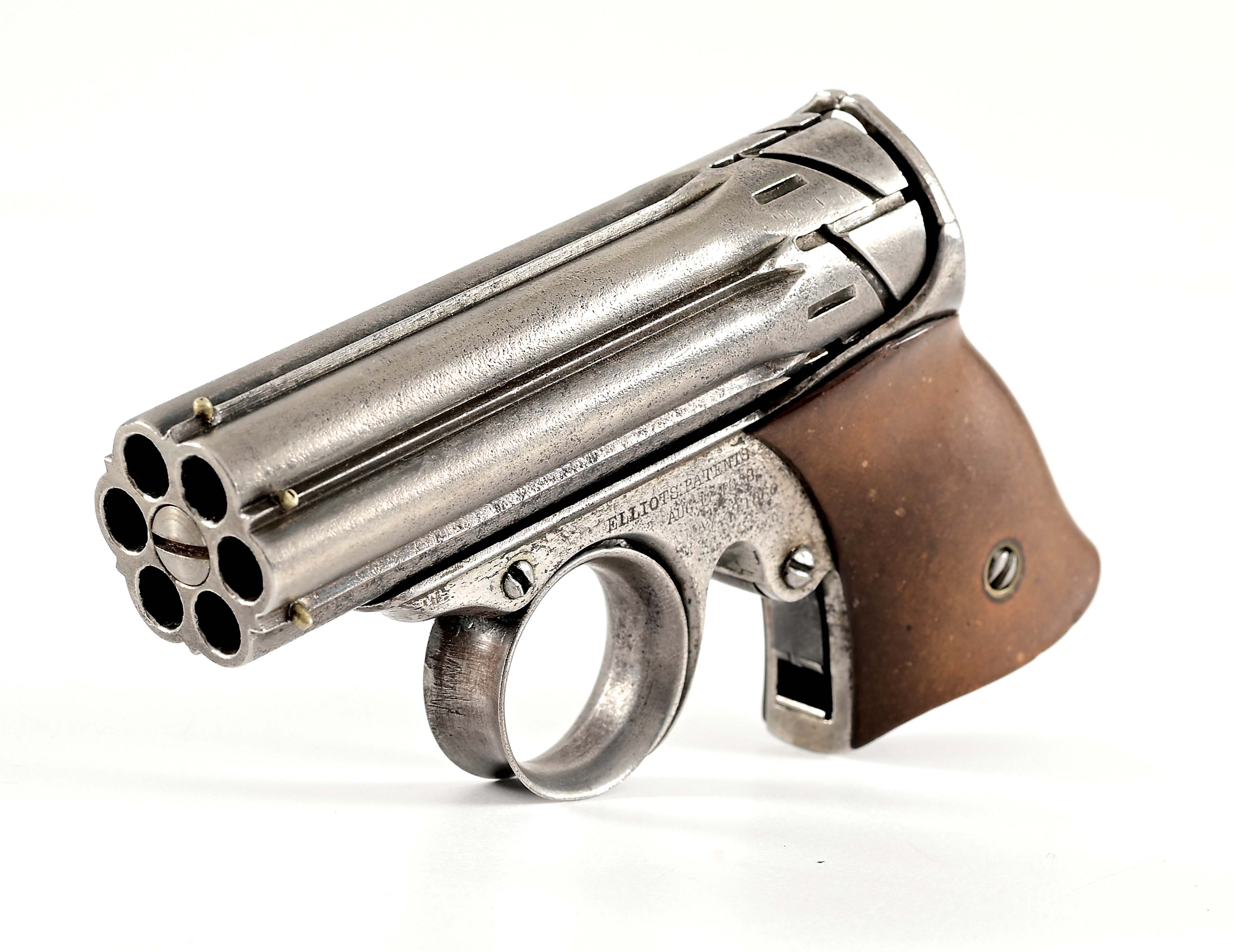 Lot Detail (A) RARE REMINGTON ZIGZAG PEPPERBOX DERRINGER.