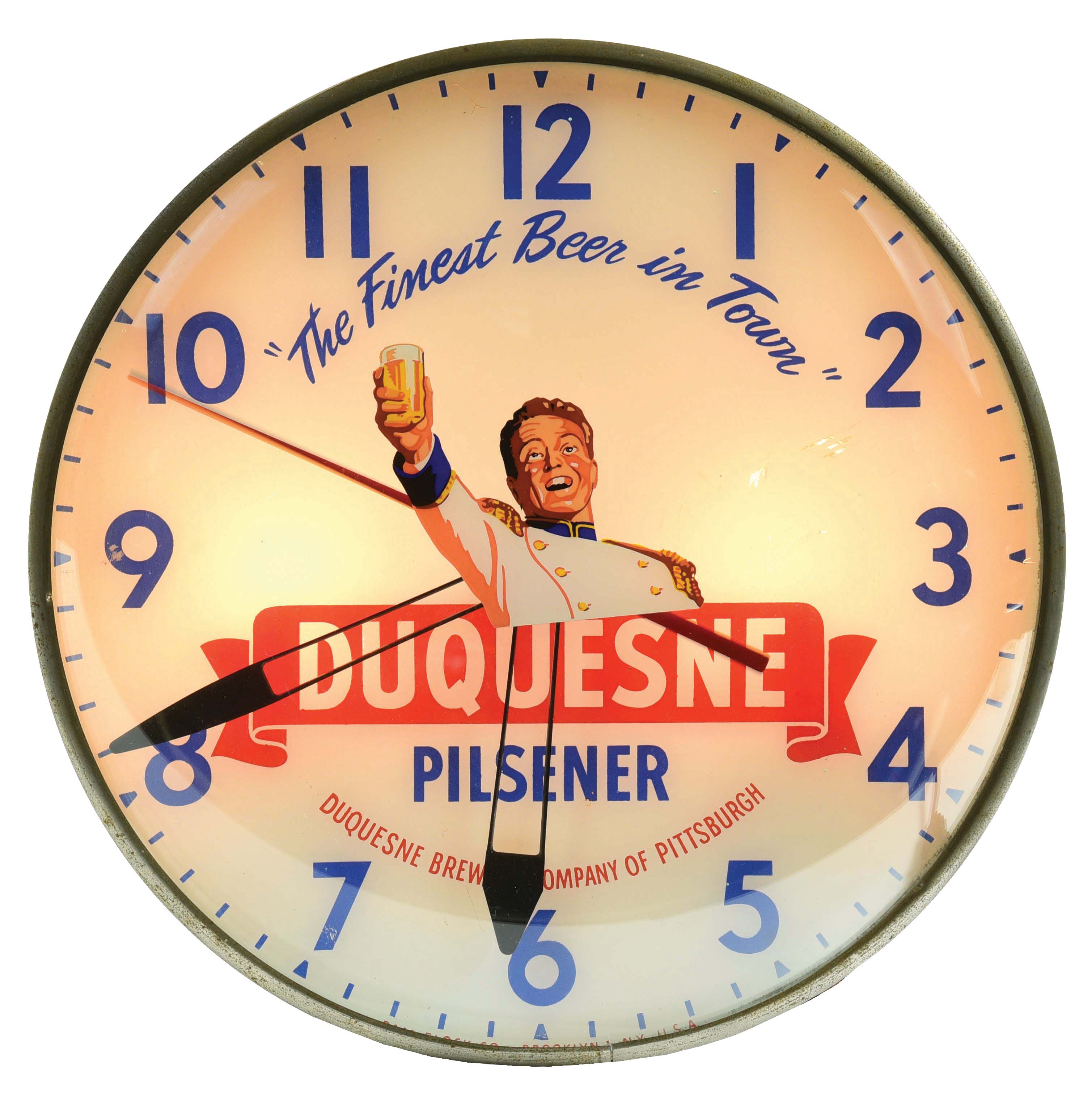 Lot Detail DUQUESNE PILSNER LIGHTUP BEER CLOCK.