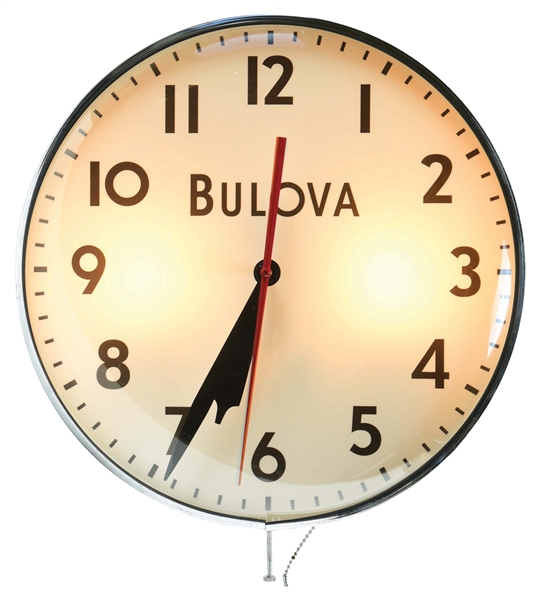 Lot Detail BULOVA LIGHTUP CLOCK.