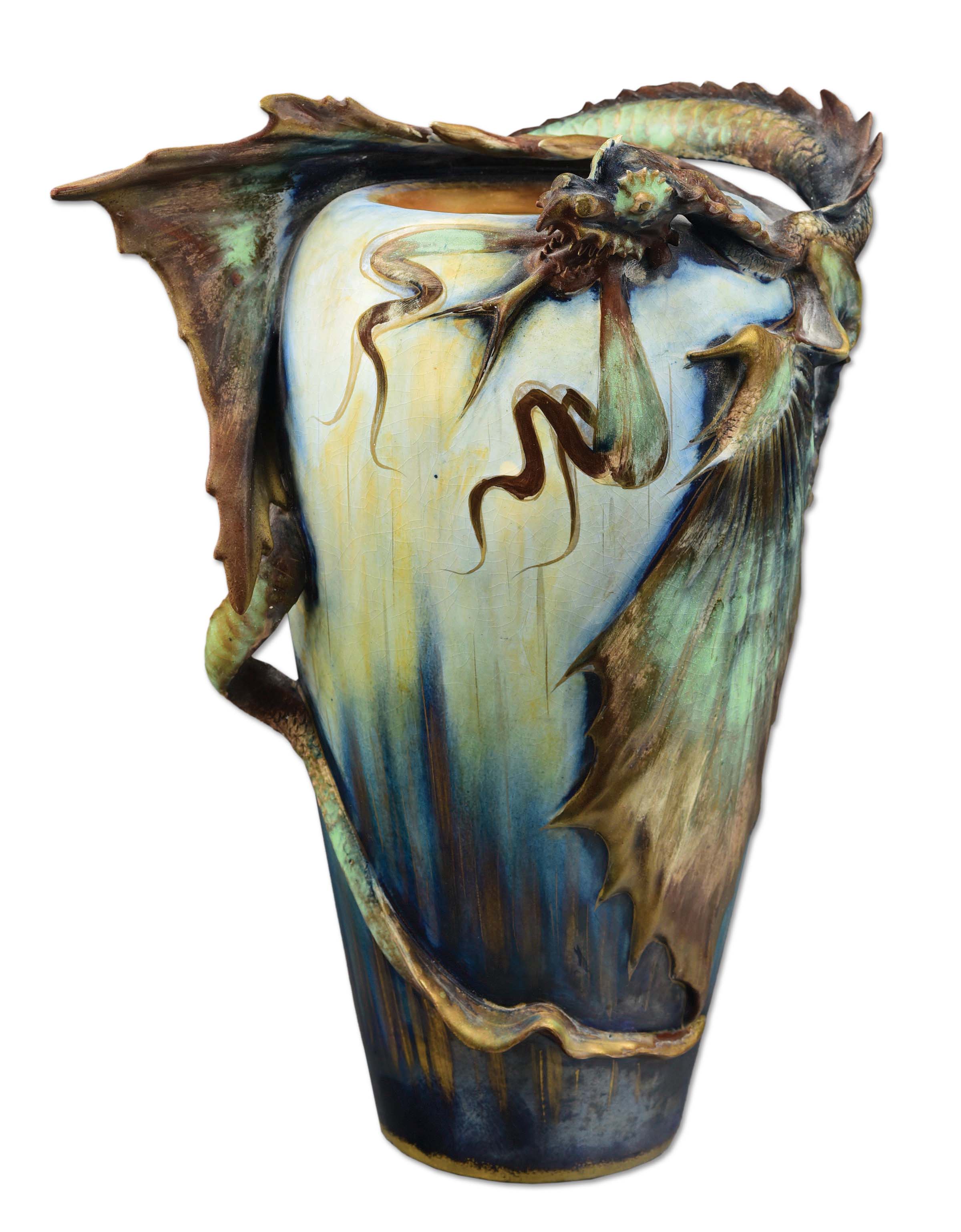 Lot Detail AMPHORA DRAGON VASE.