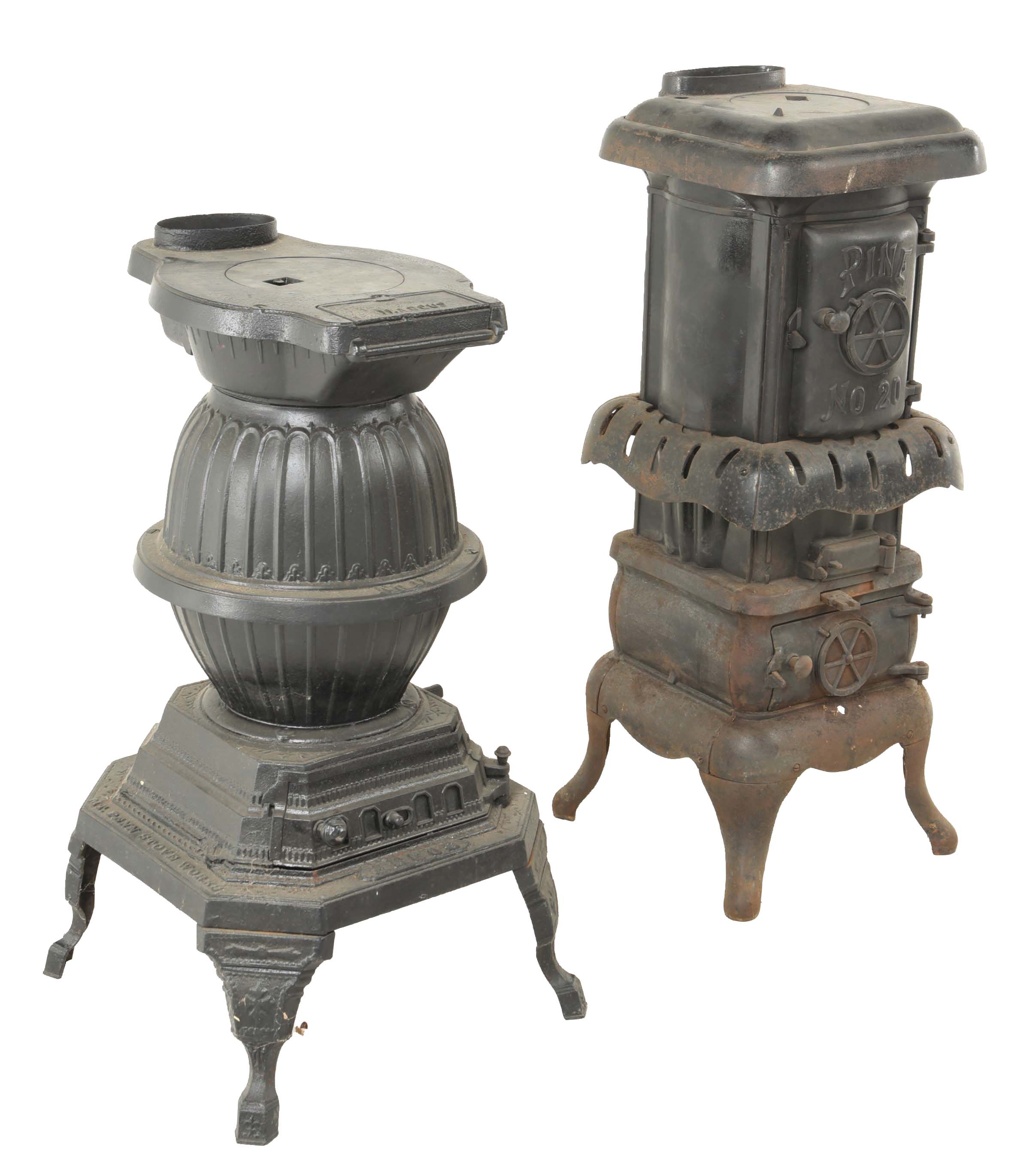 Lot Detail PAIR OF 2 CAST IRON STOVES.
