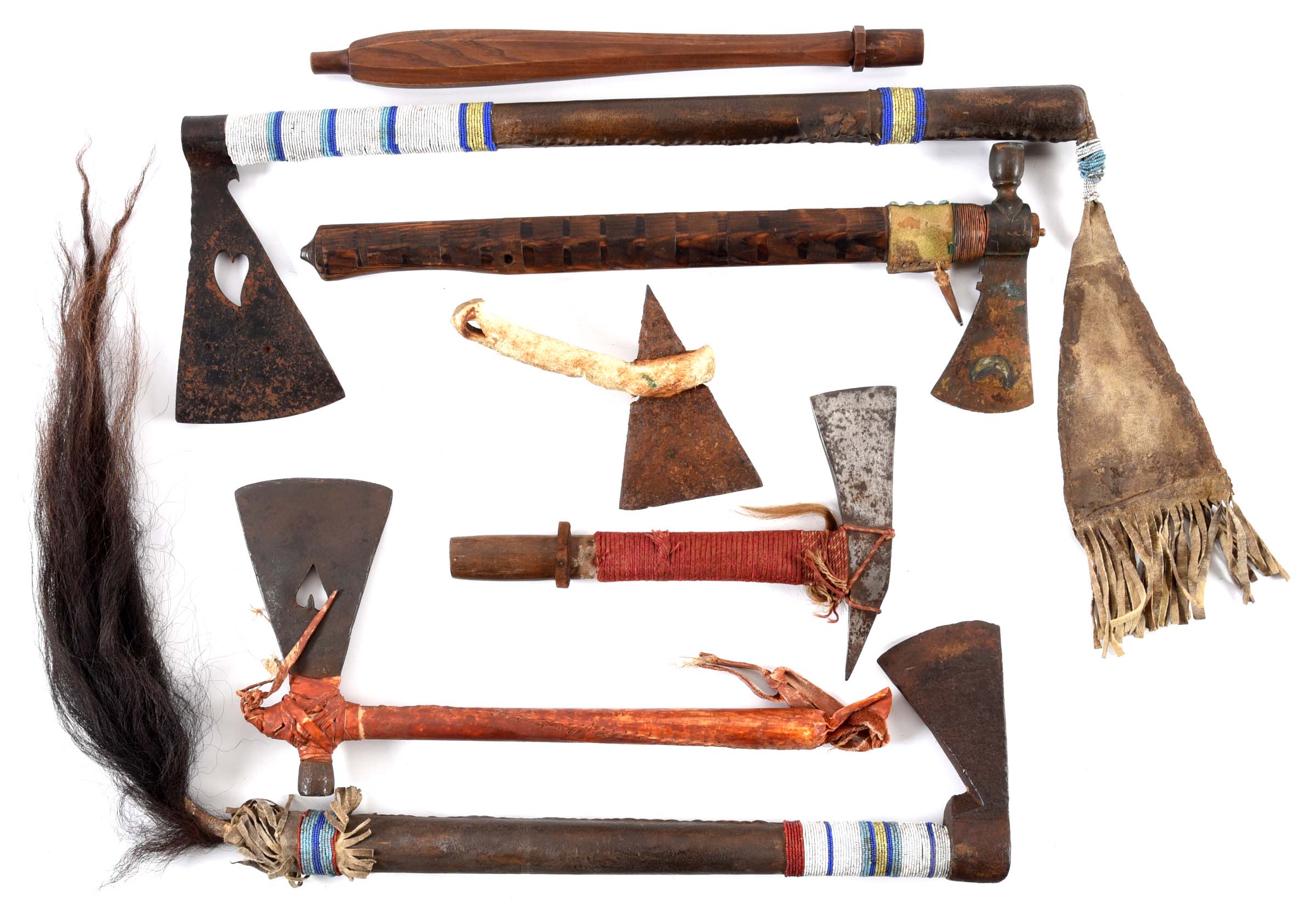 Lot Detail LOT OF 7 NATIVE AMERICAN TOMAHAWKS.