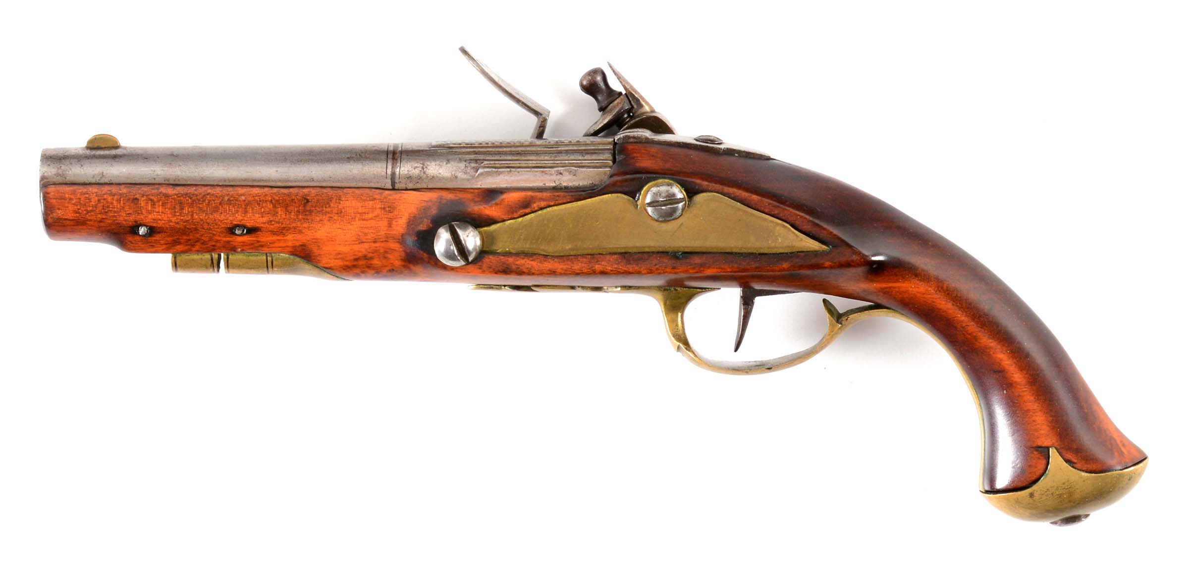 Lot Detail (A) CONTINENTAL DOG LOCK FLINTLOCK PISTOL.