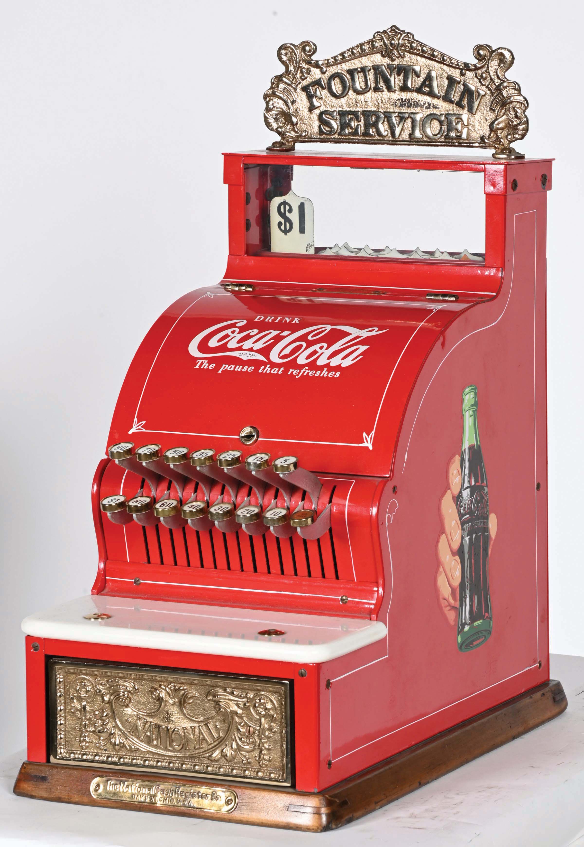 Lot Detail - NATIONAL CASH REGISTER MODEL 711 RESTORED TO A COCA COLA