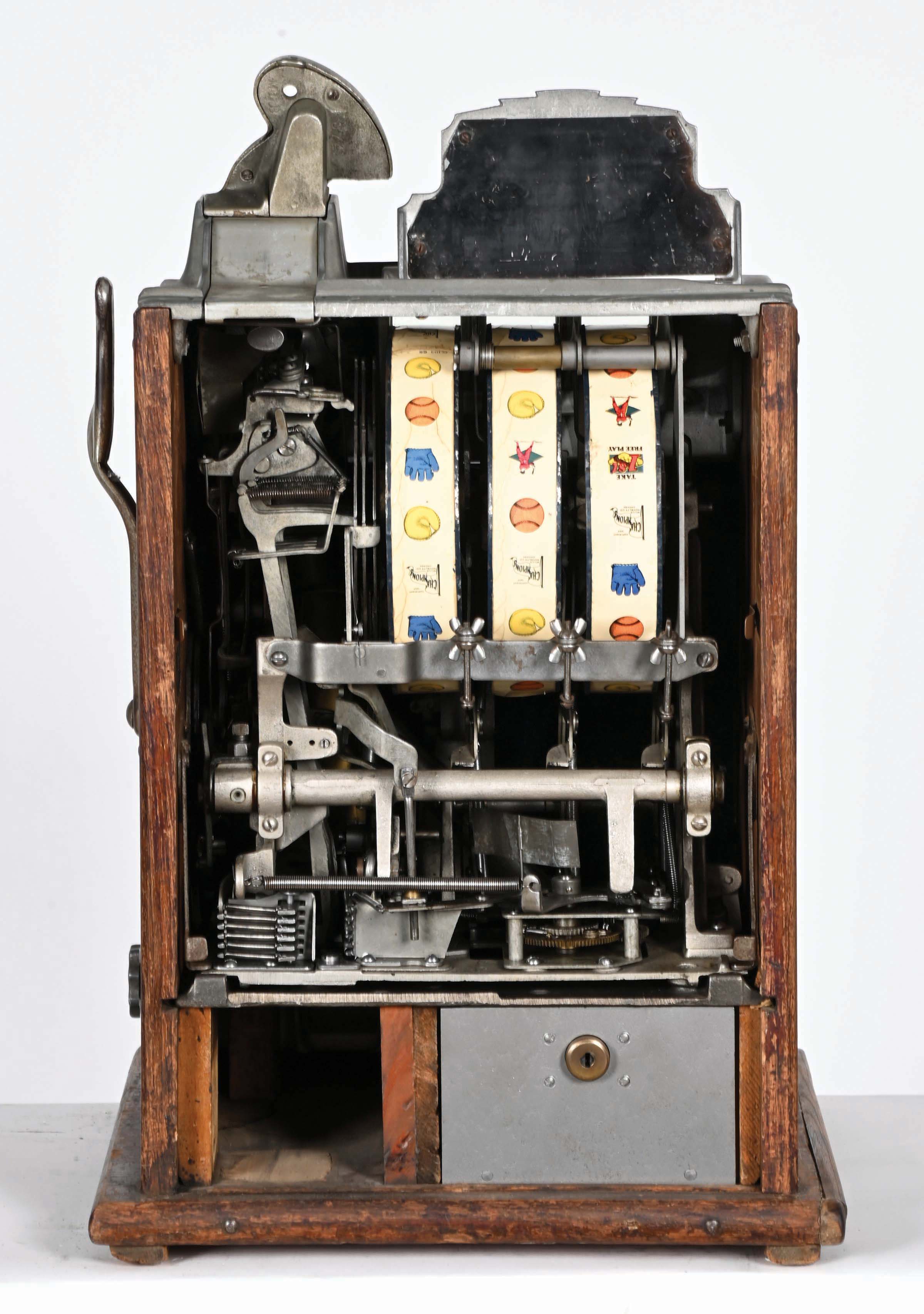 Lot Detail 5¢ MILLS FOK BASEBALL MINT VENDOR SLOT MACHINE.