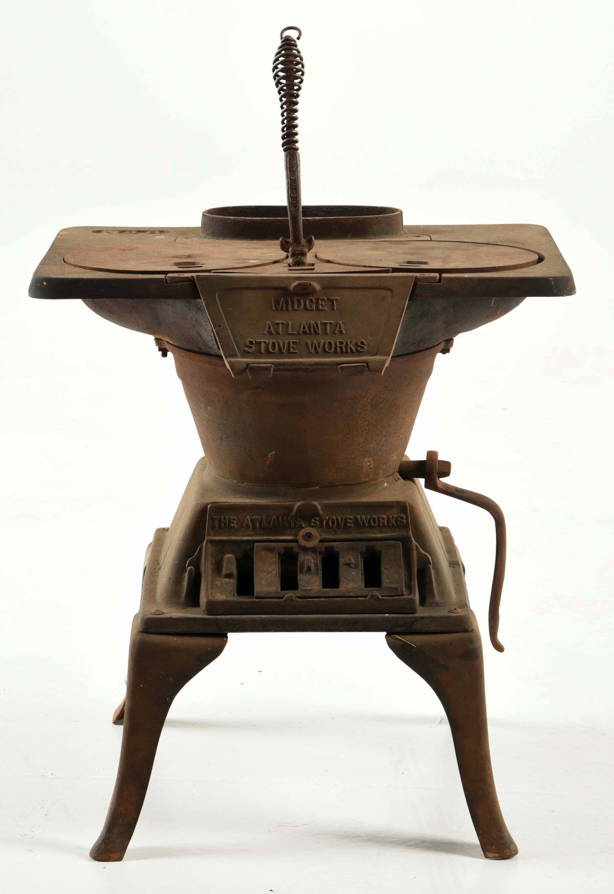 Lot Detail NO. 8 MIDGET CAST IRON STOVE BY THE ATLANTA STOVEWORKS.