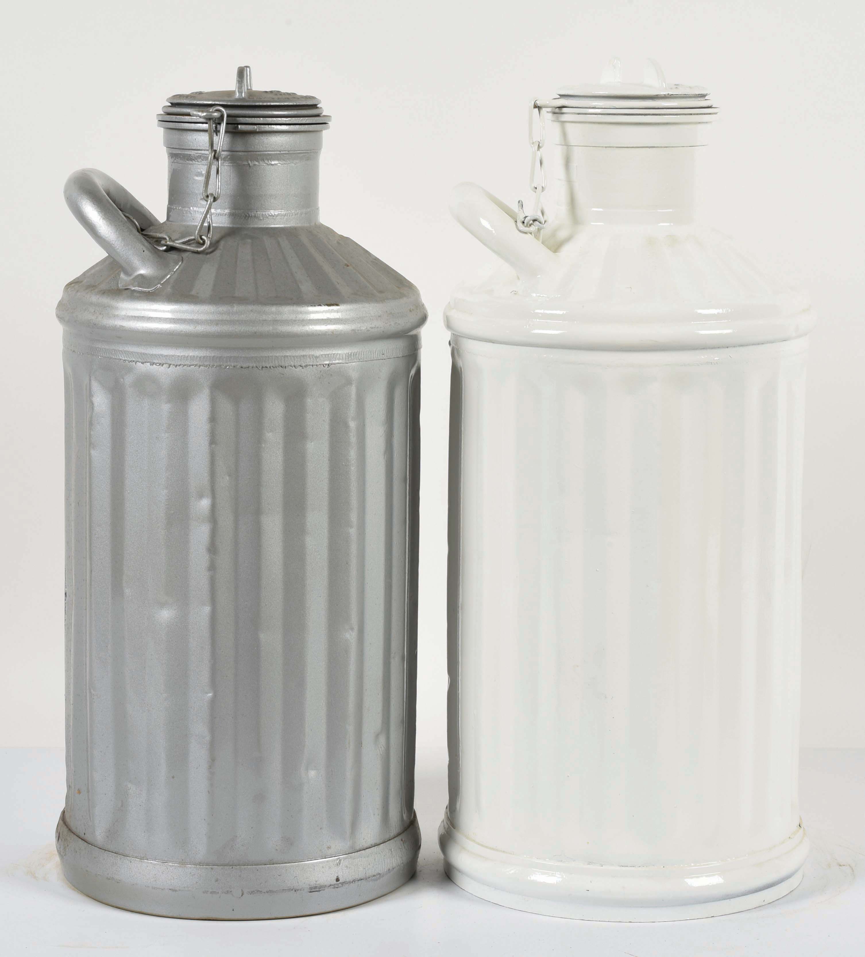 Lot Detail COLLECTION OF 2 5GALLON METAL OIL CONTAINERS.