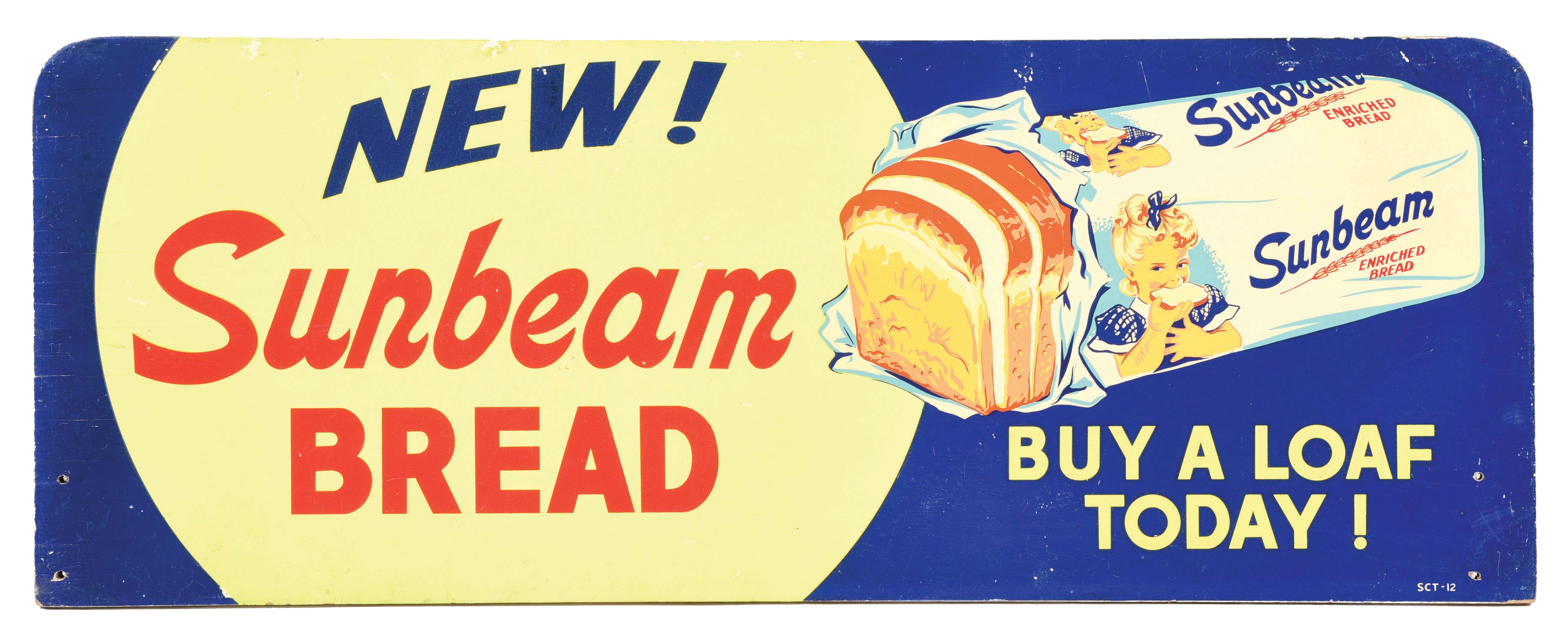 Lot Detail WOOD SUNBEAM BREAD SIGN W/ LOAF GRAPHIC.