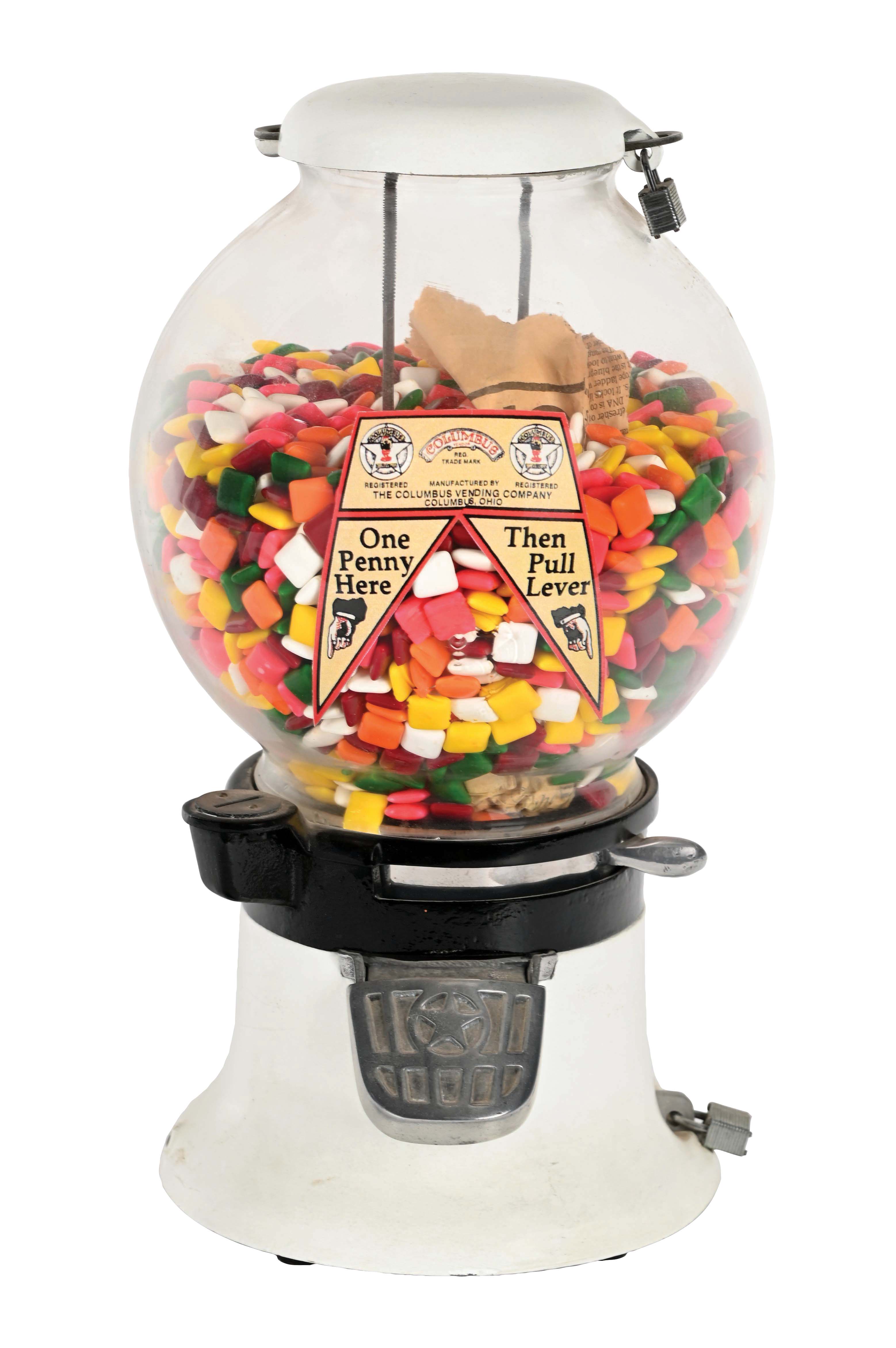 Lot Detail 1¢ COLUMBUS PEANUT VENDING MACHINE.