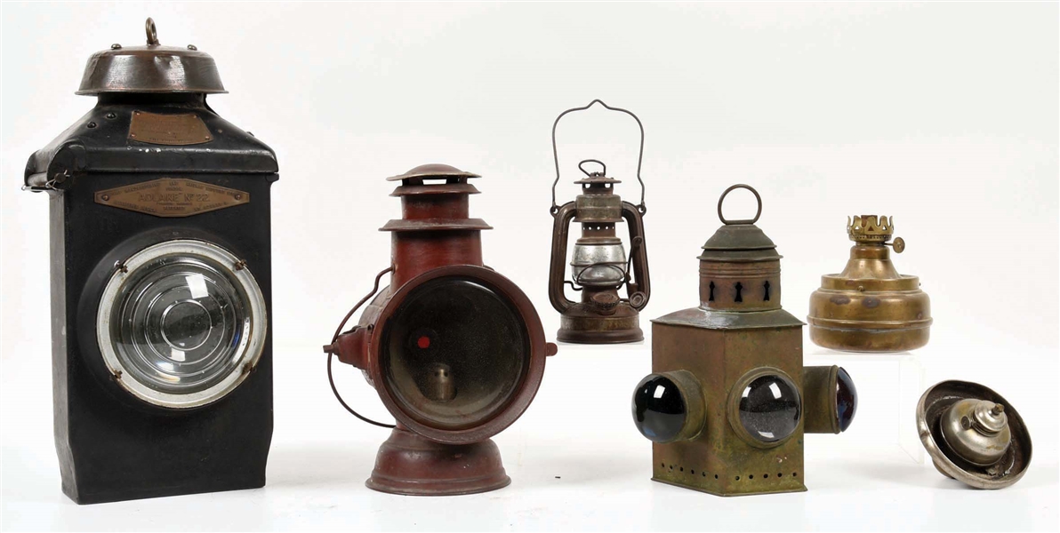 Lot Detail LOT OF 6 LANTERNS & LANTERN PARTS.