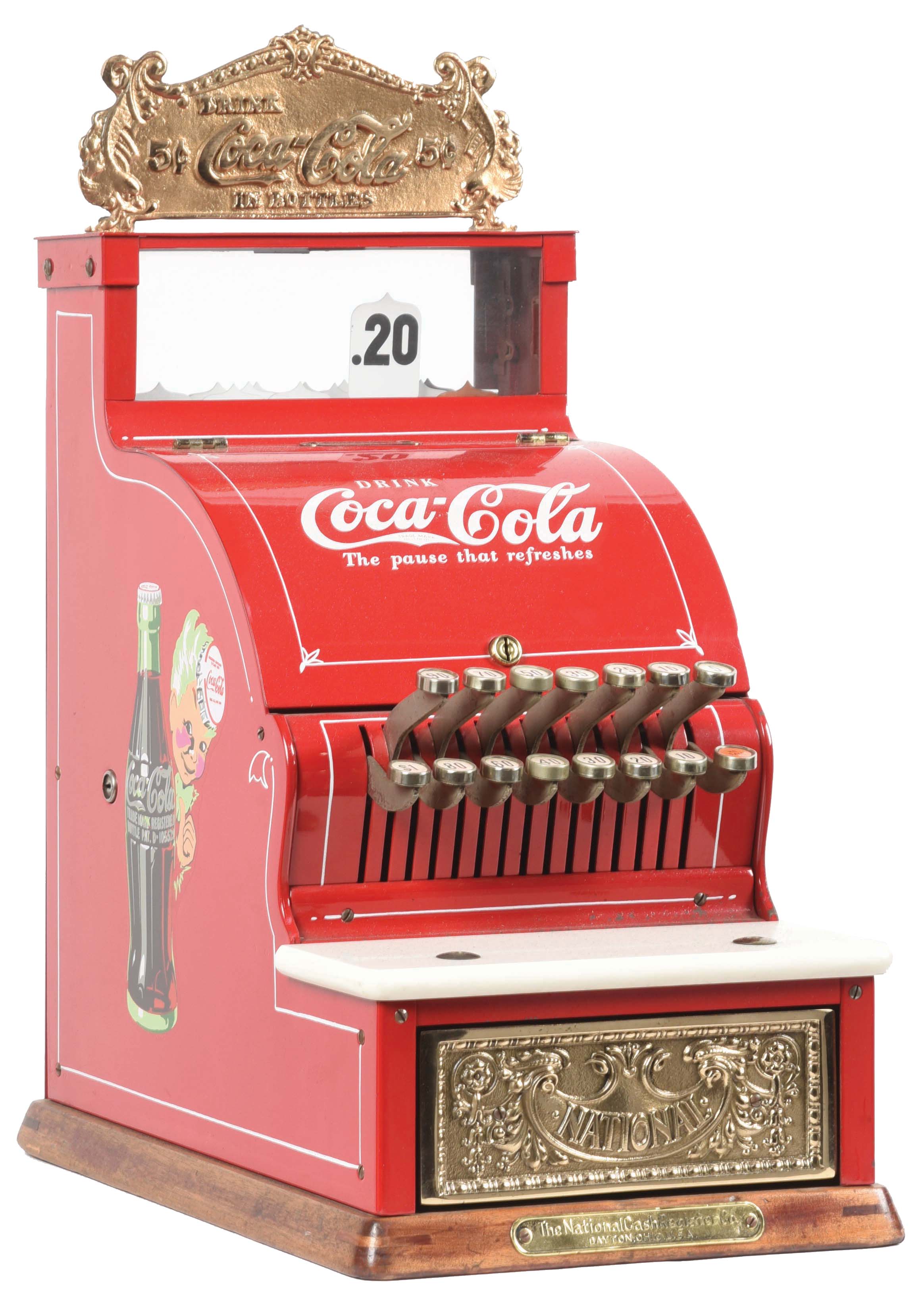 Lot Detail - NATIONAL CASH REGISTER MODEL 711 RESTORED TO COCA COLA MOTIF.