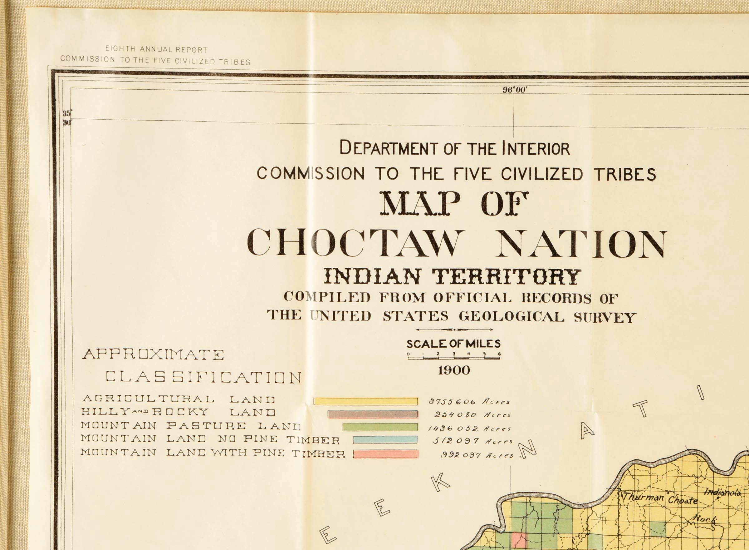 Lot Detail MAP OF CHOCTAW NATION. INDIAN TERRITORY.