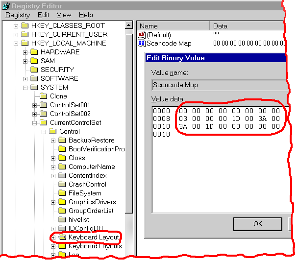 Keyboard Layout Scancode Map Doing MS Windows
