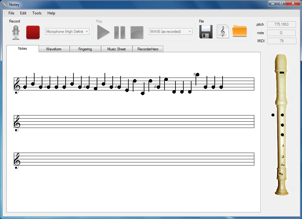 Notey Realtime Music Notation Detection The Audio File