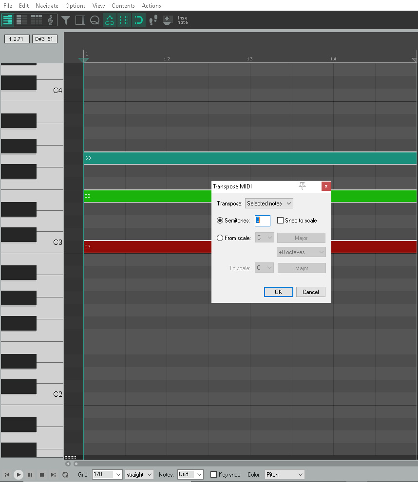 Reaper C Major Chord Piano Roll How does it work Untidy Music