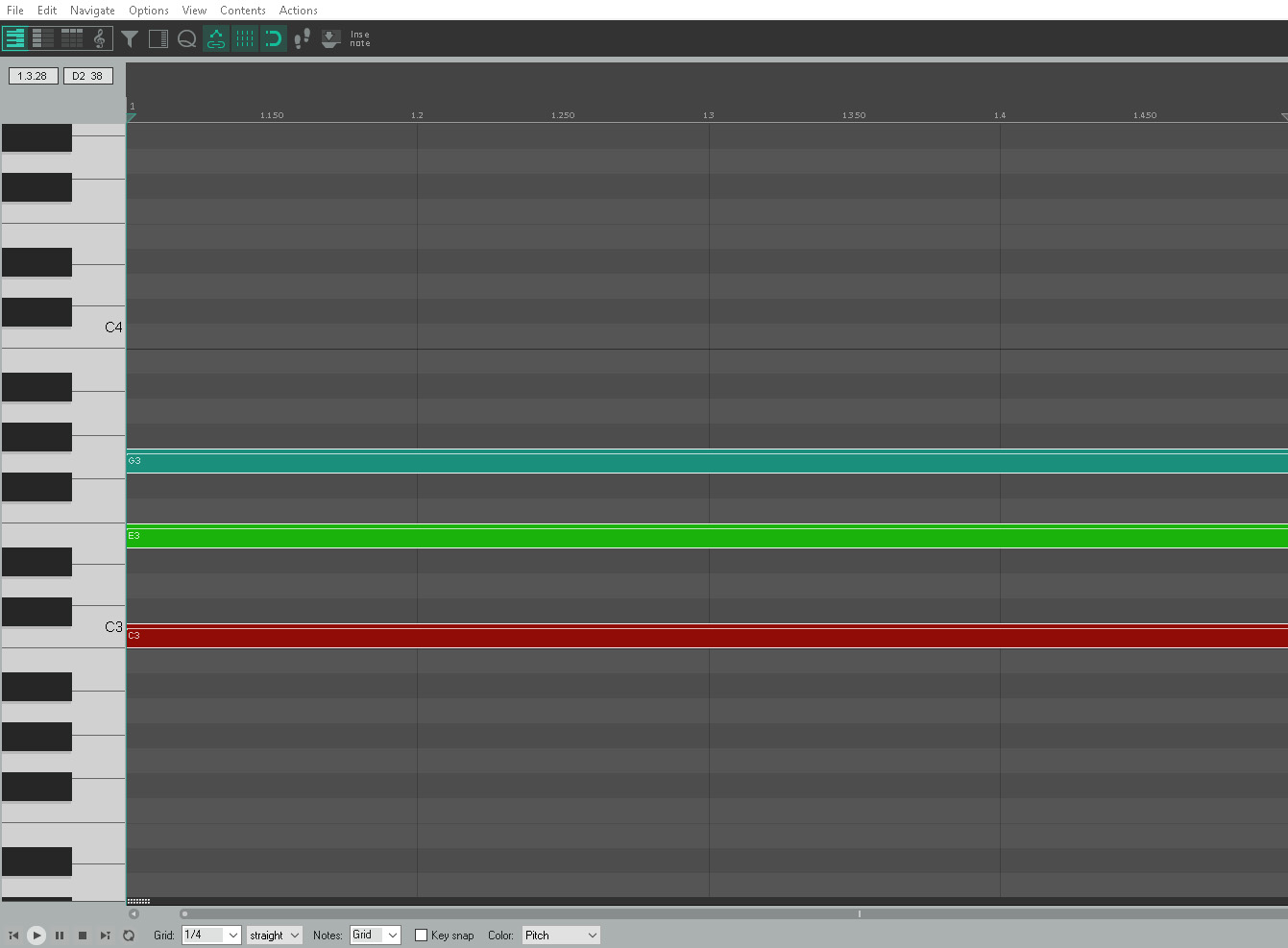 Reaper Piano Roll Transpose to Create Chords Untidy Music